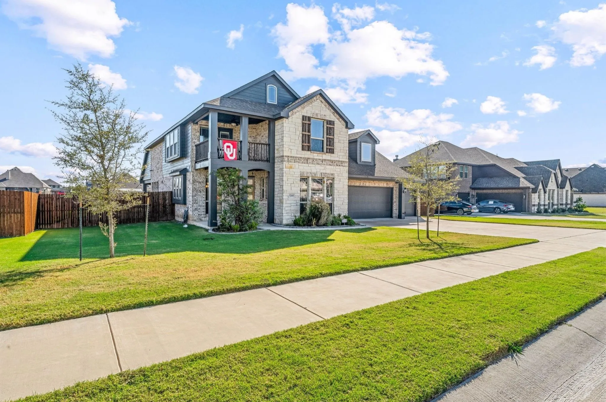 Example new construction homes built next door