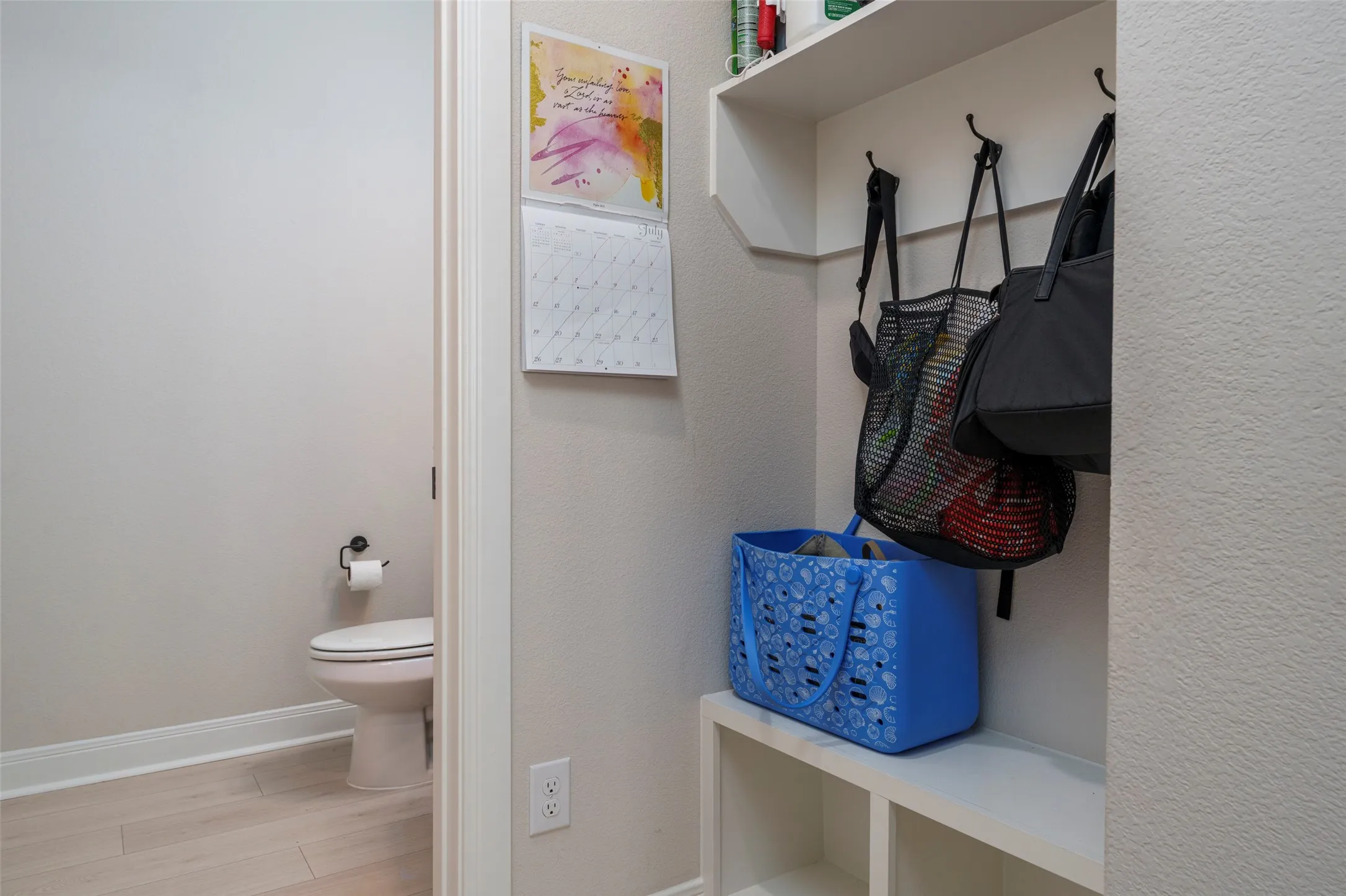 Mud room when you come in from the garage to stash your school bags and other belongings.