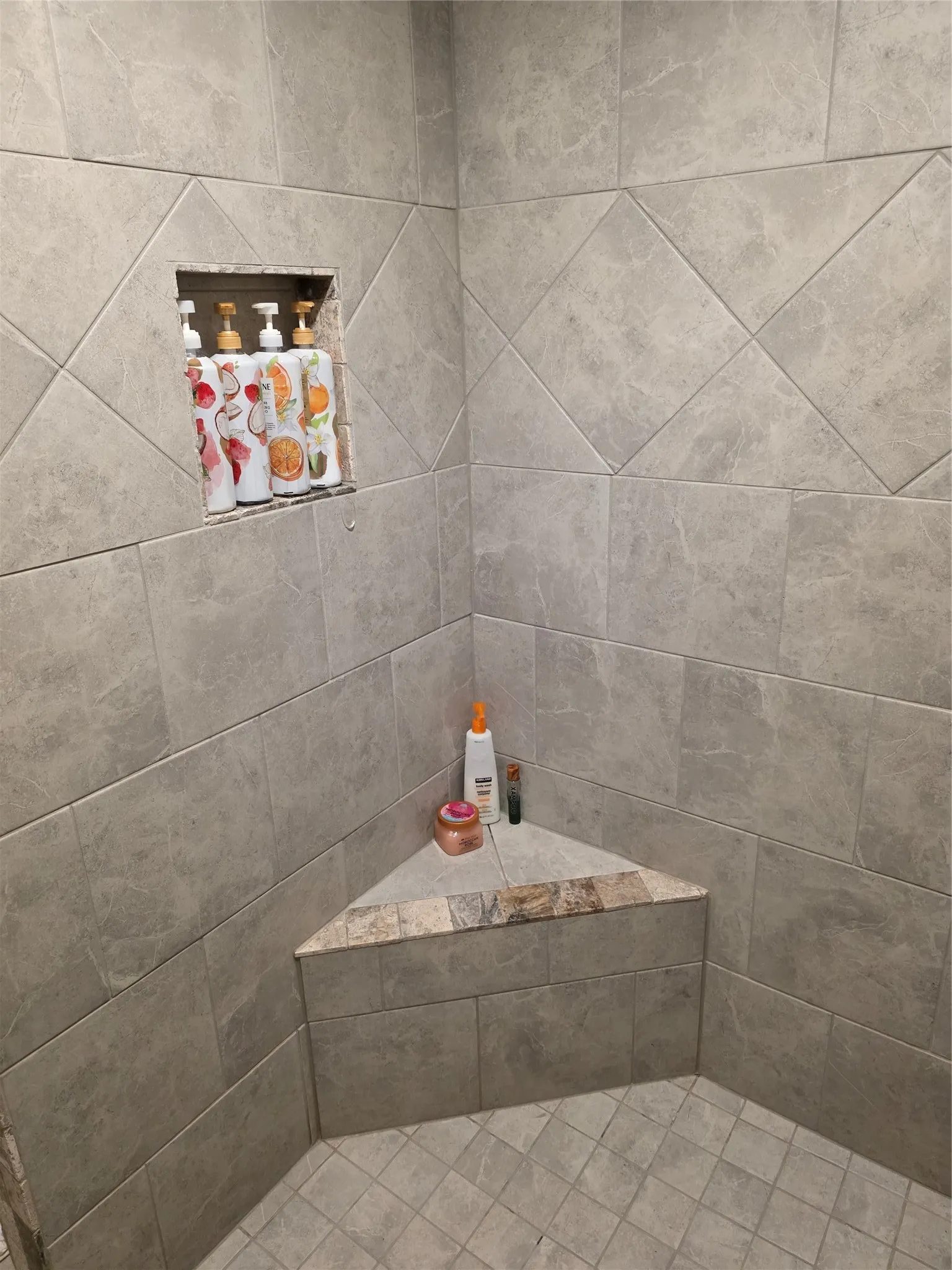 Bathroom with tiled shower