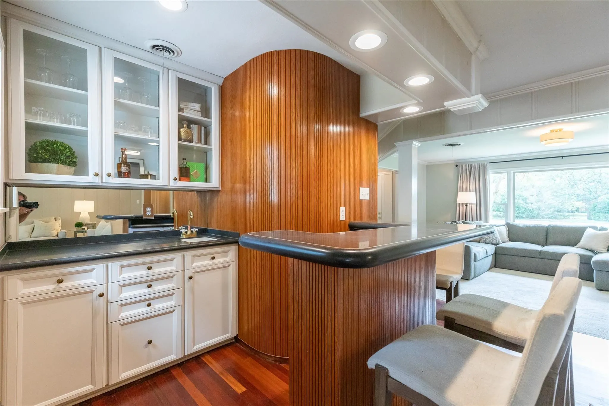 must see character in the details of this wet bar
