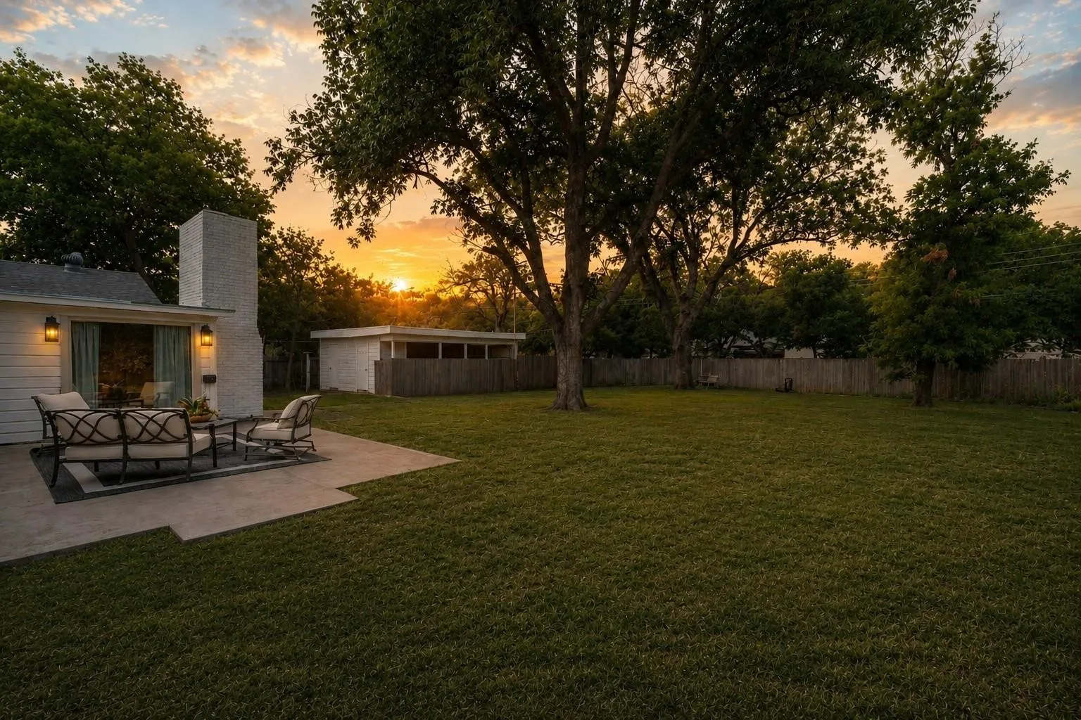 backyard view from patio