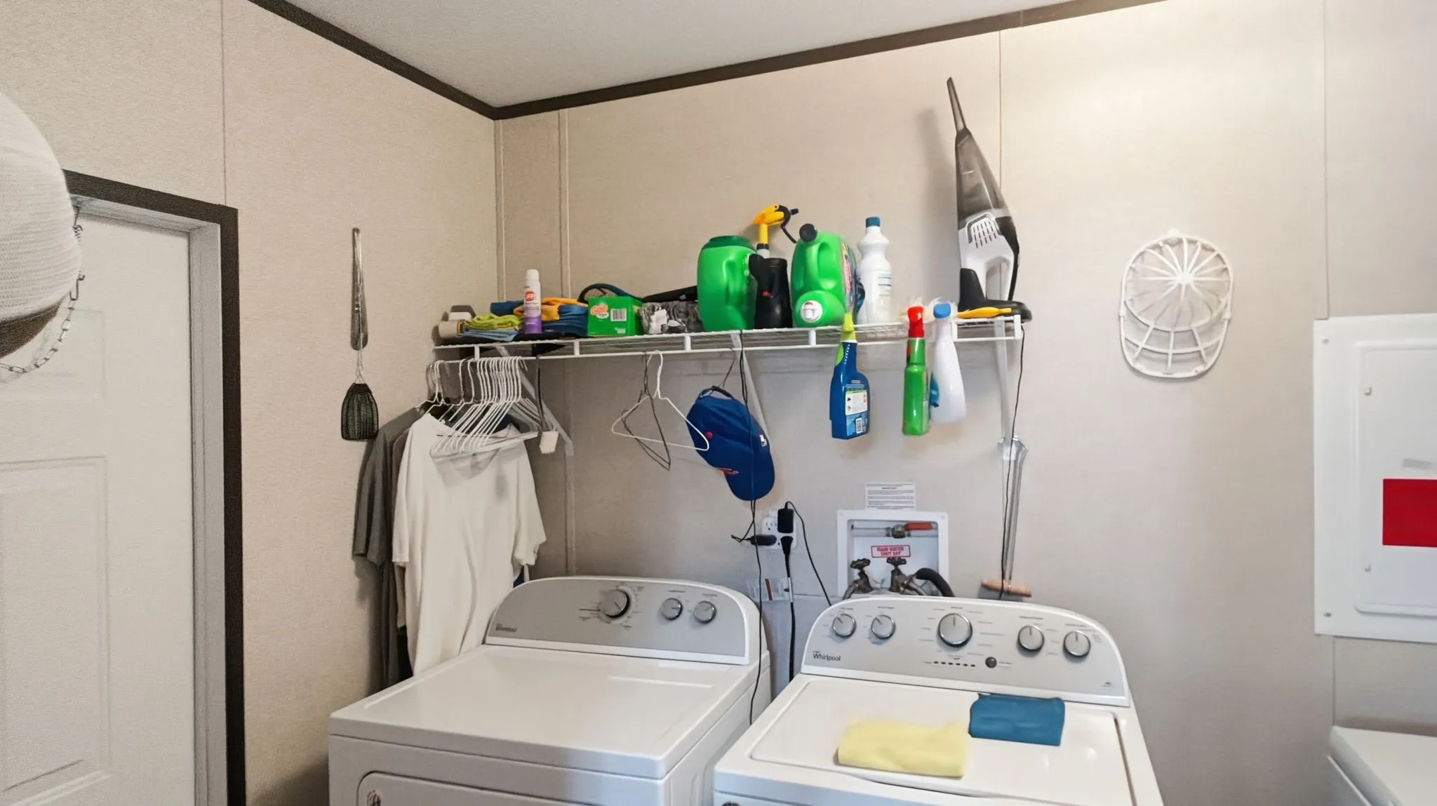 Includes washer and dryer.
