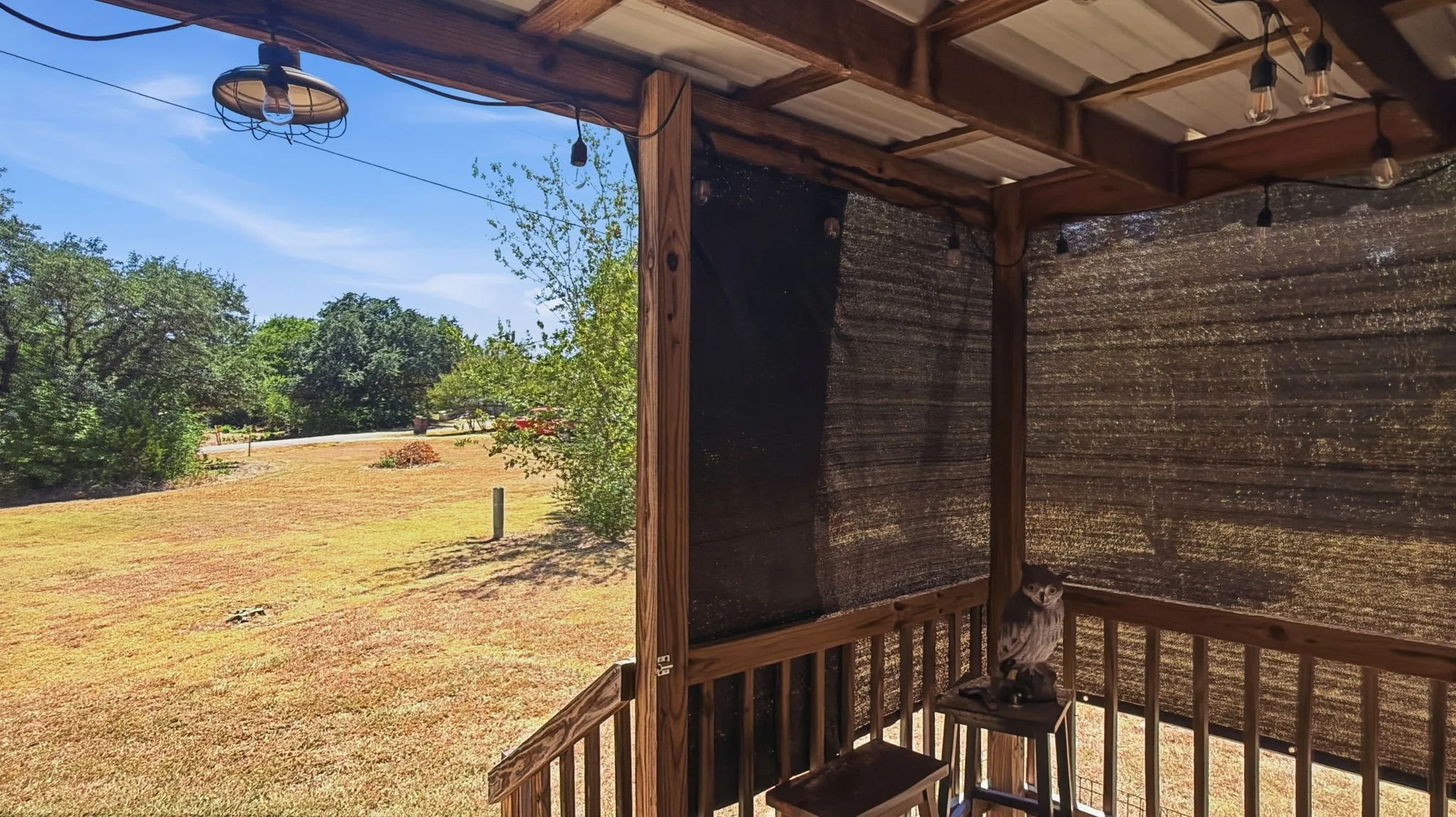 Covered deck off bedroom 3 has exit