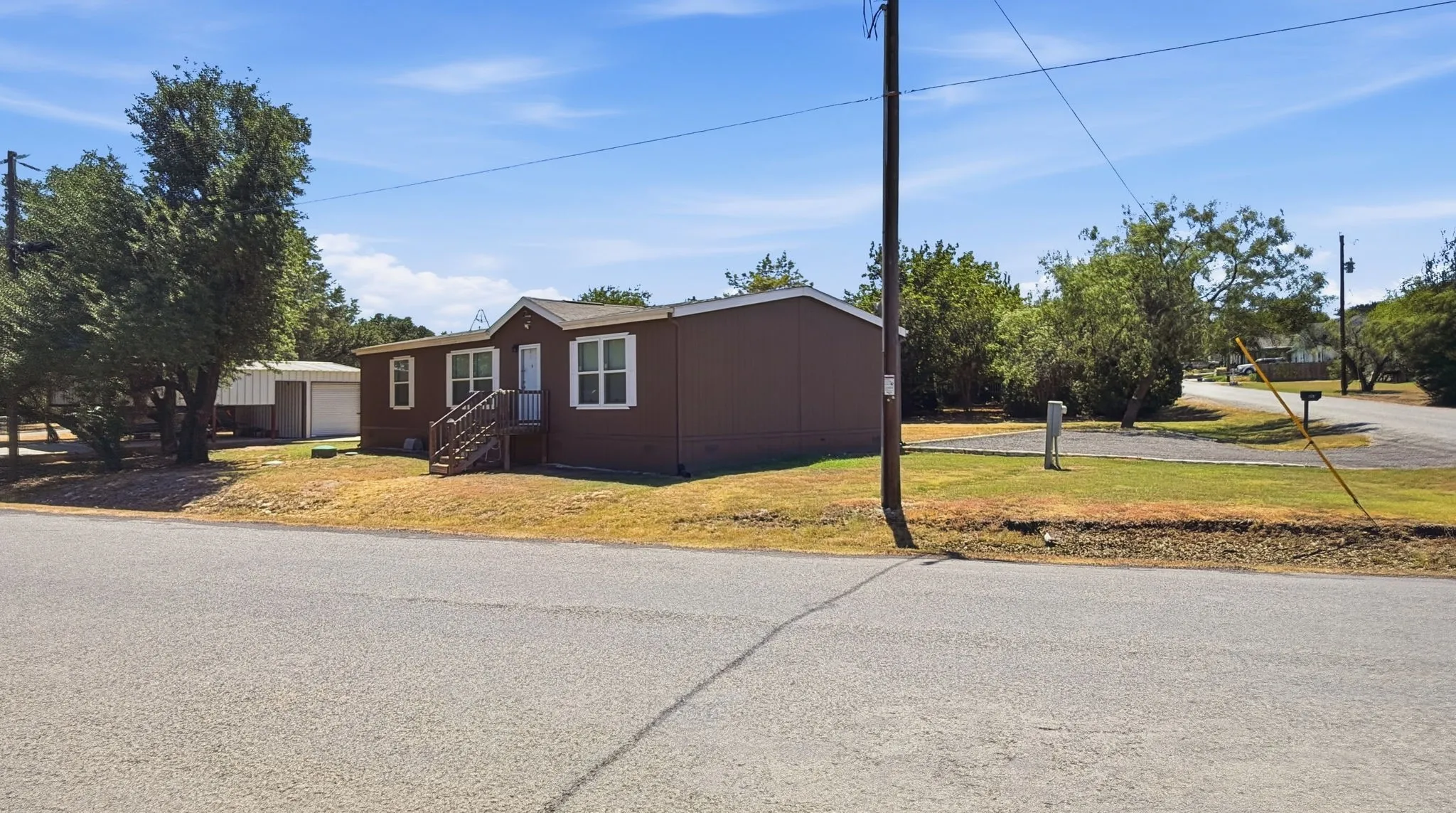 Front view looking from across the street.