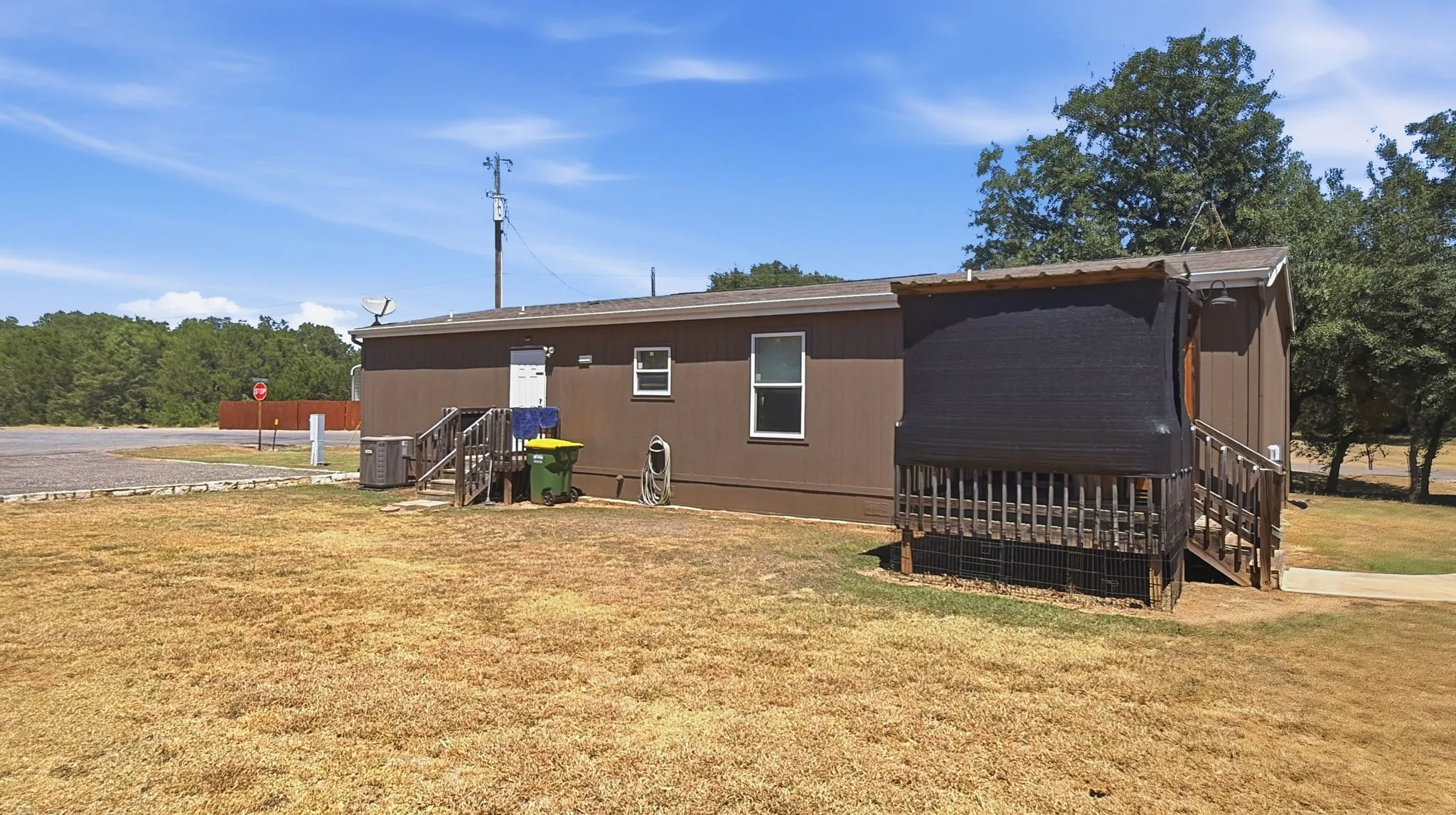 Full back view of home