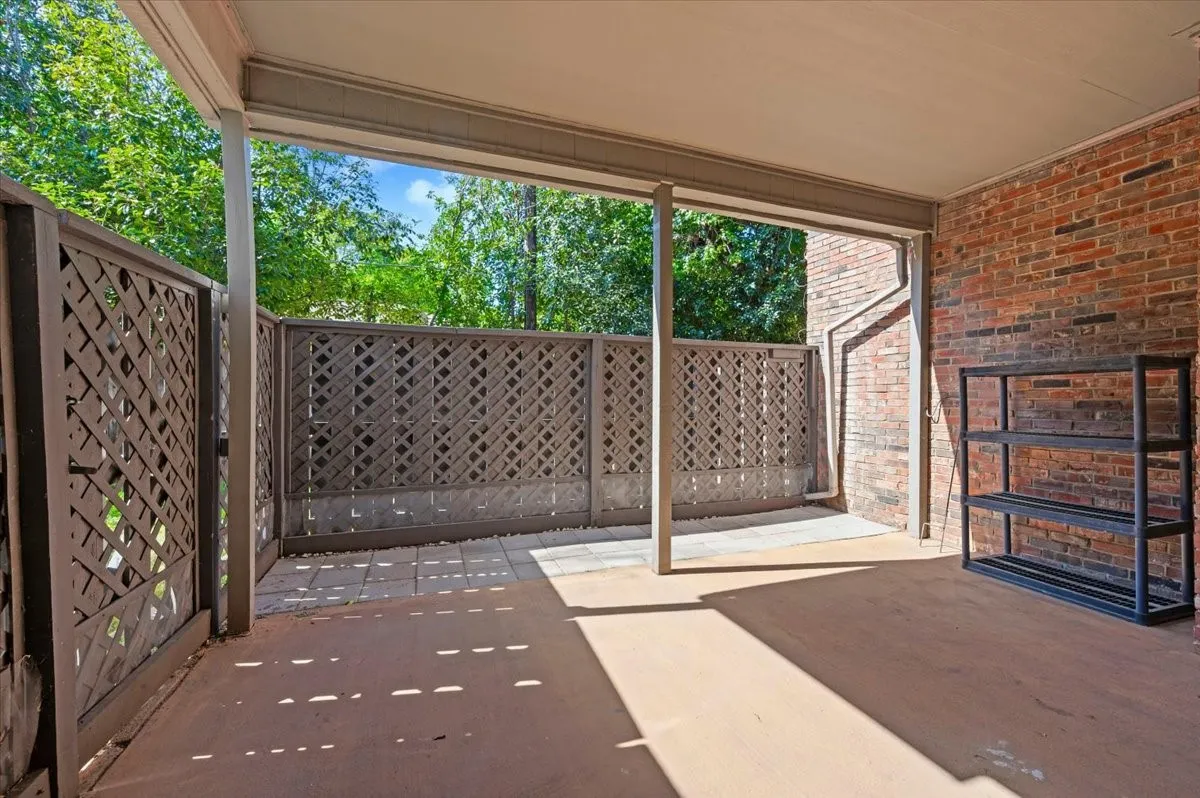 Patio is spacious, with room for you and your family and friends to enjoy time outdoors.