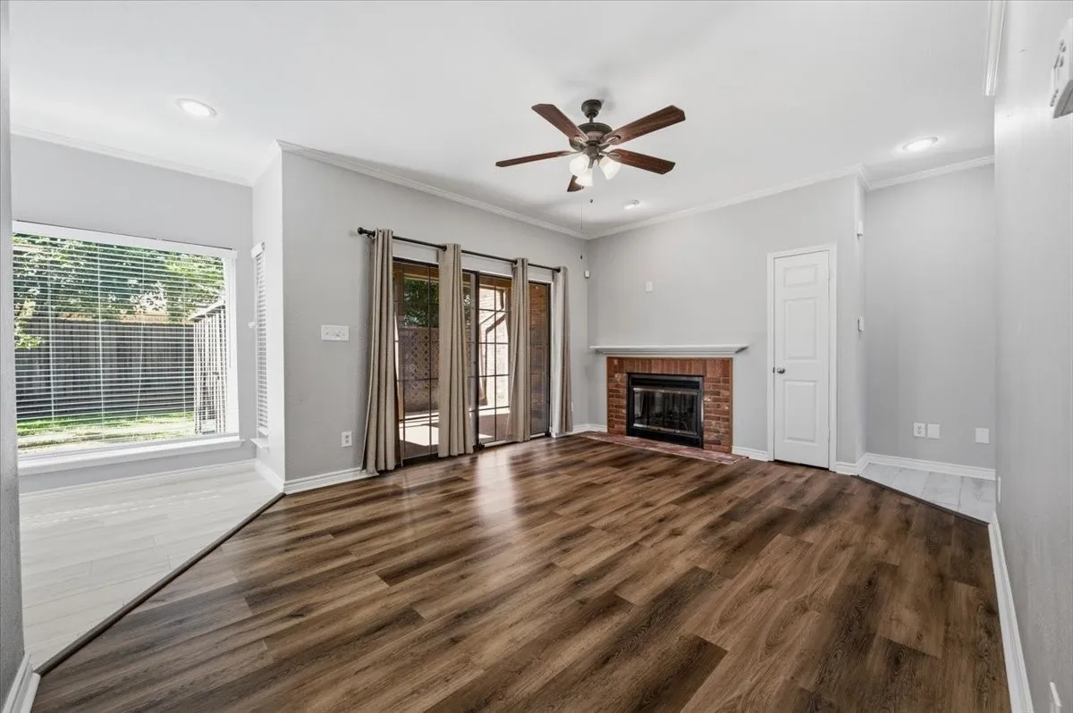 Another view of the open living and dining space.