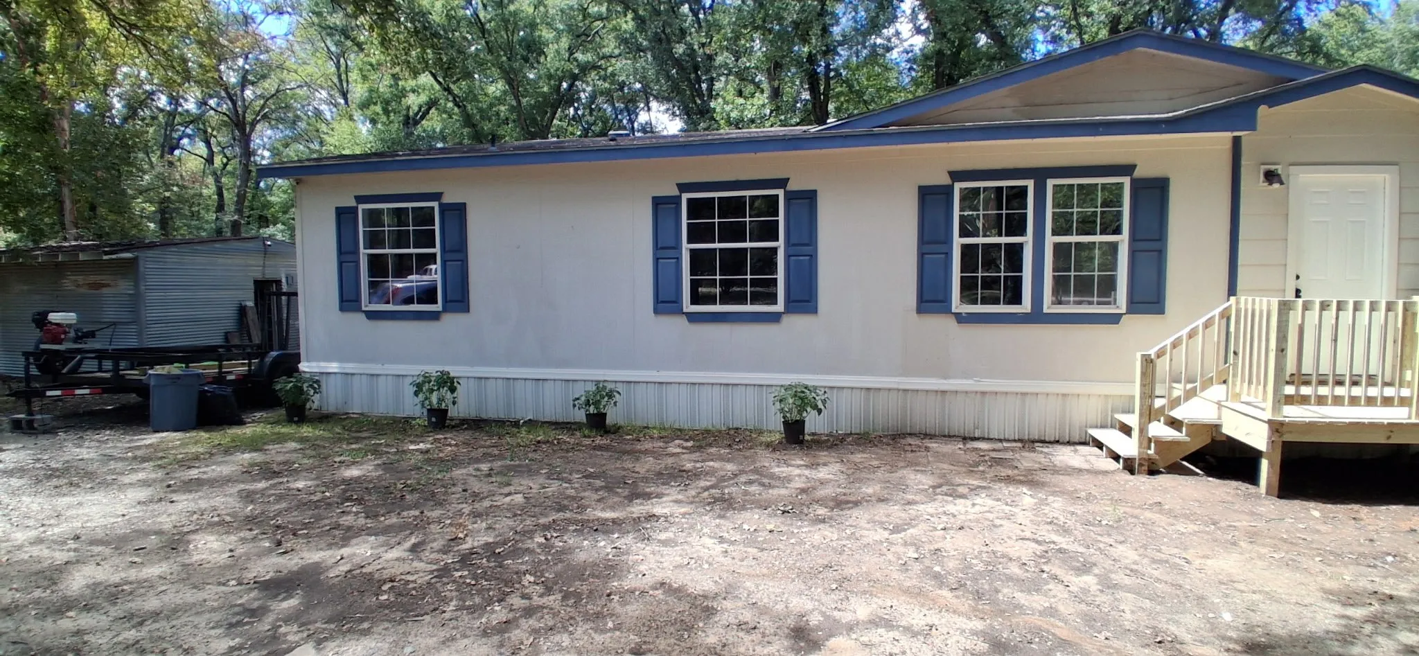 raised wooden entry deck