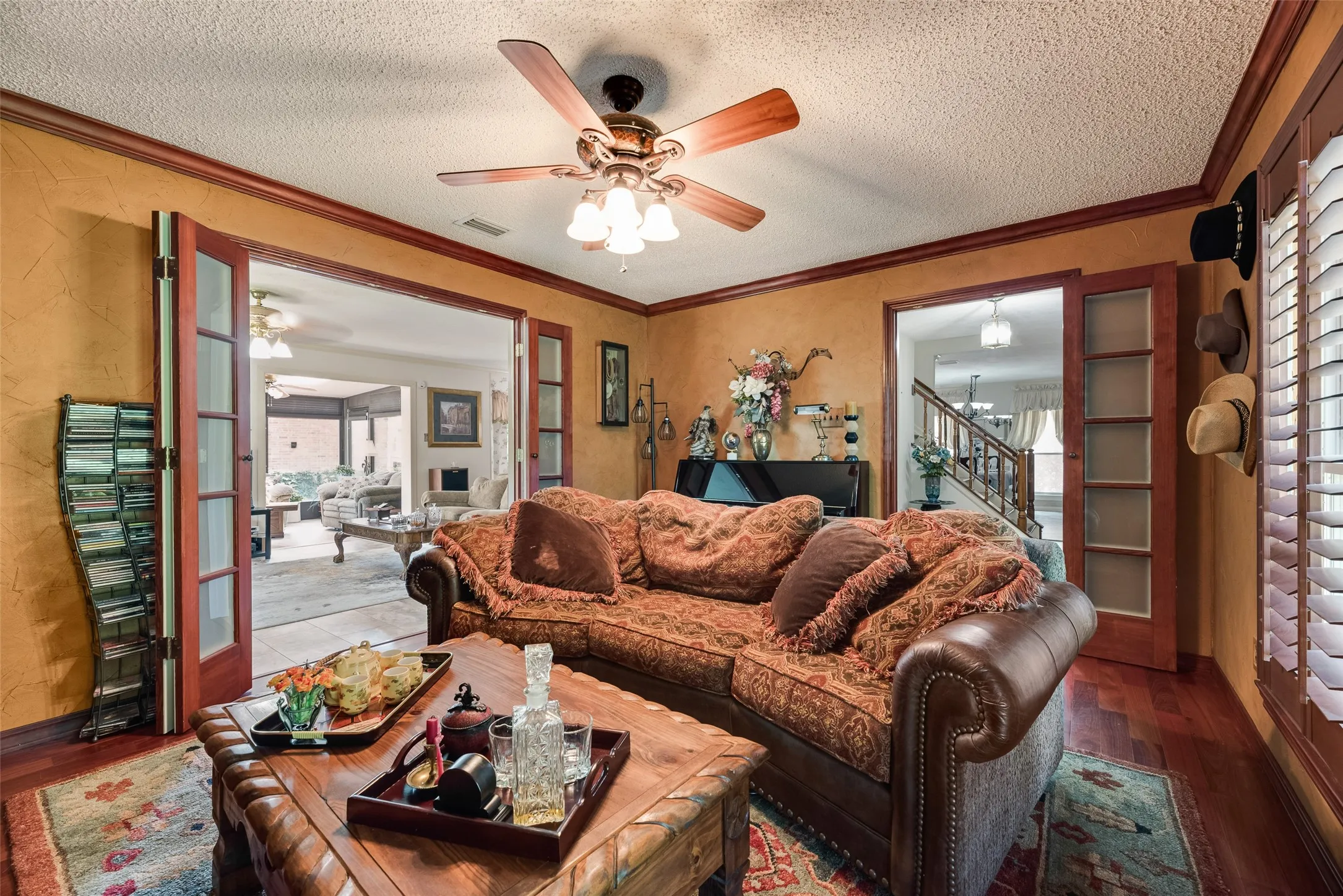 Wood-finish flooring throughout