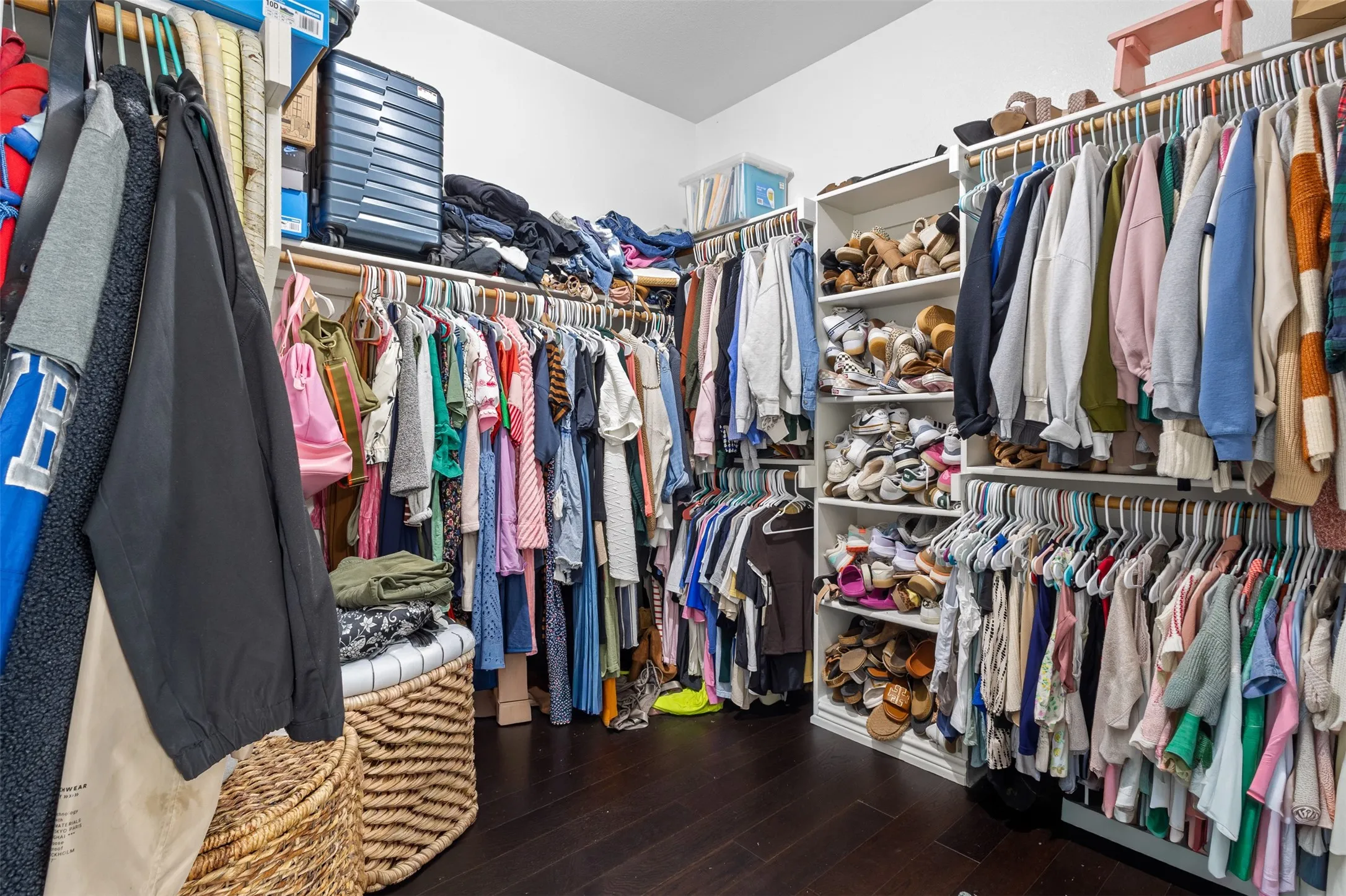 Walk in primary closet