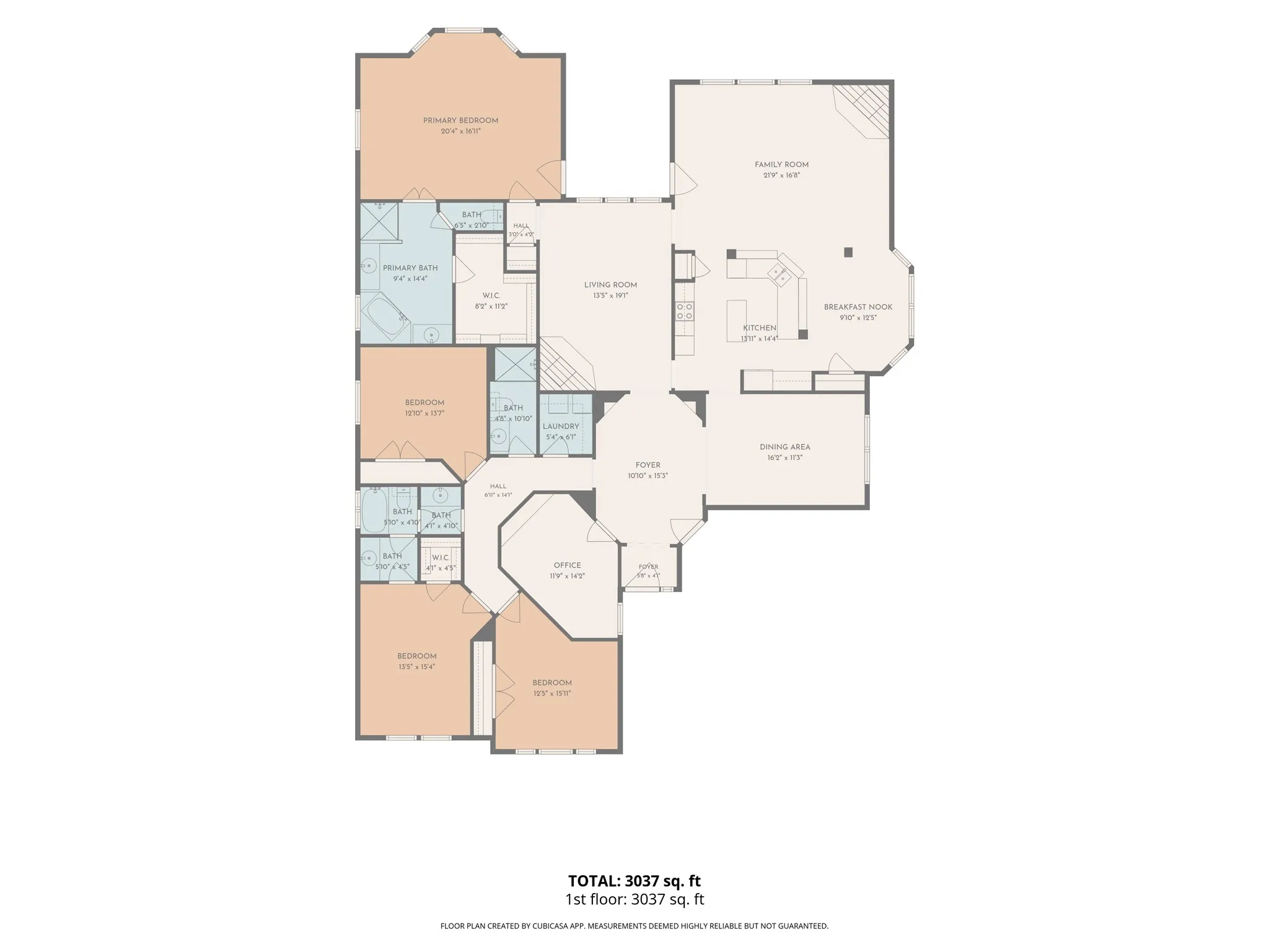 Floor plan with measurements