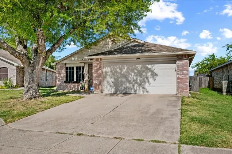 Double driveway and front garage