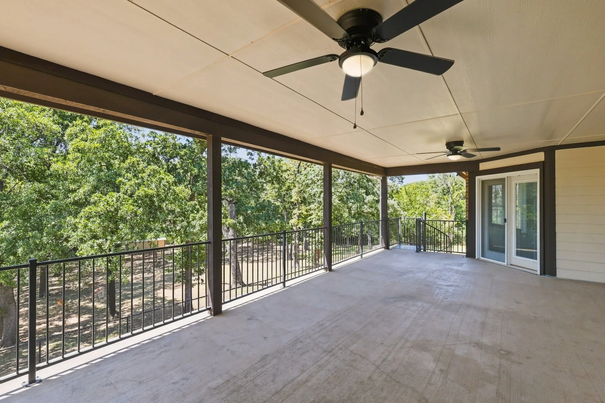 Extra large covered patio to enjoy coffee in the mornings and sunset evenings
