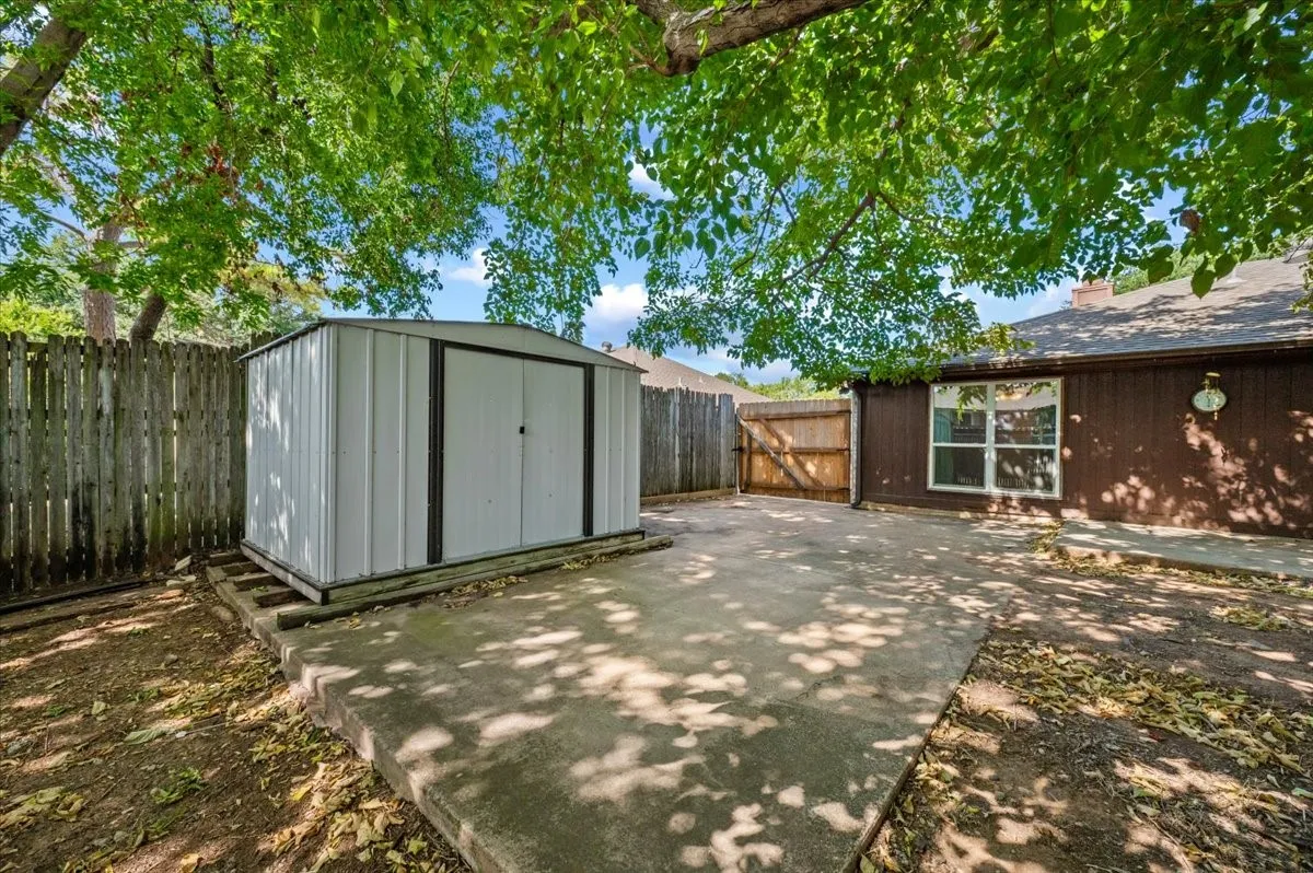Storage Shed in backyard