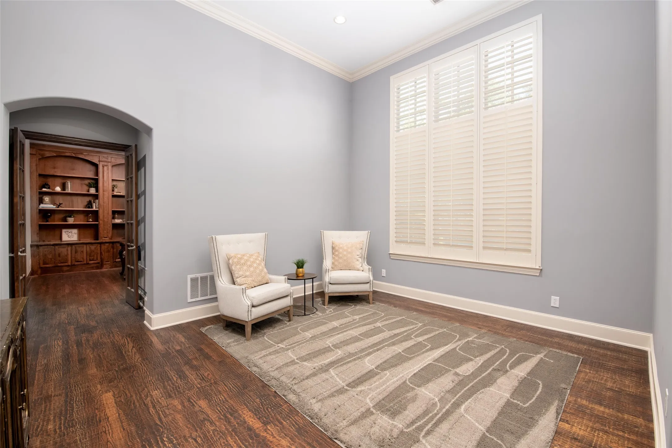 A flexible first-floor room offers wonderful possibilities for guests, hobbies or an additional sitting space.