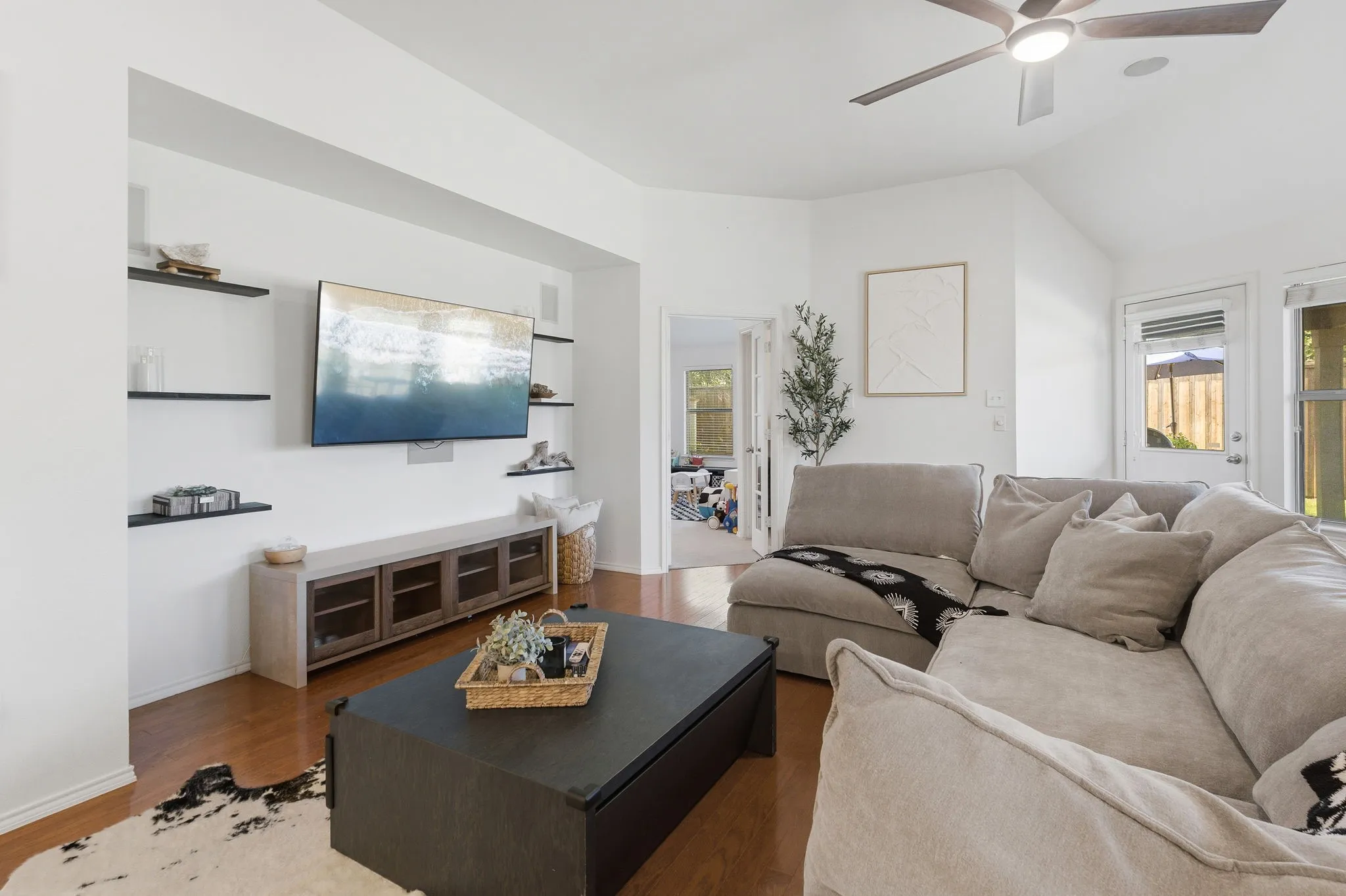Living Room is light, bright and ready for relaxing and entertaining guests!