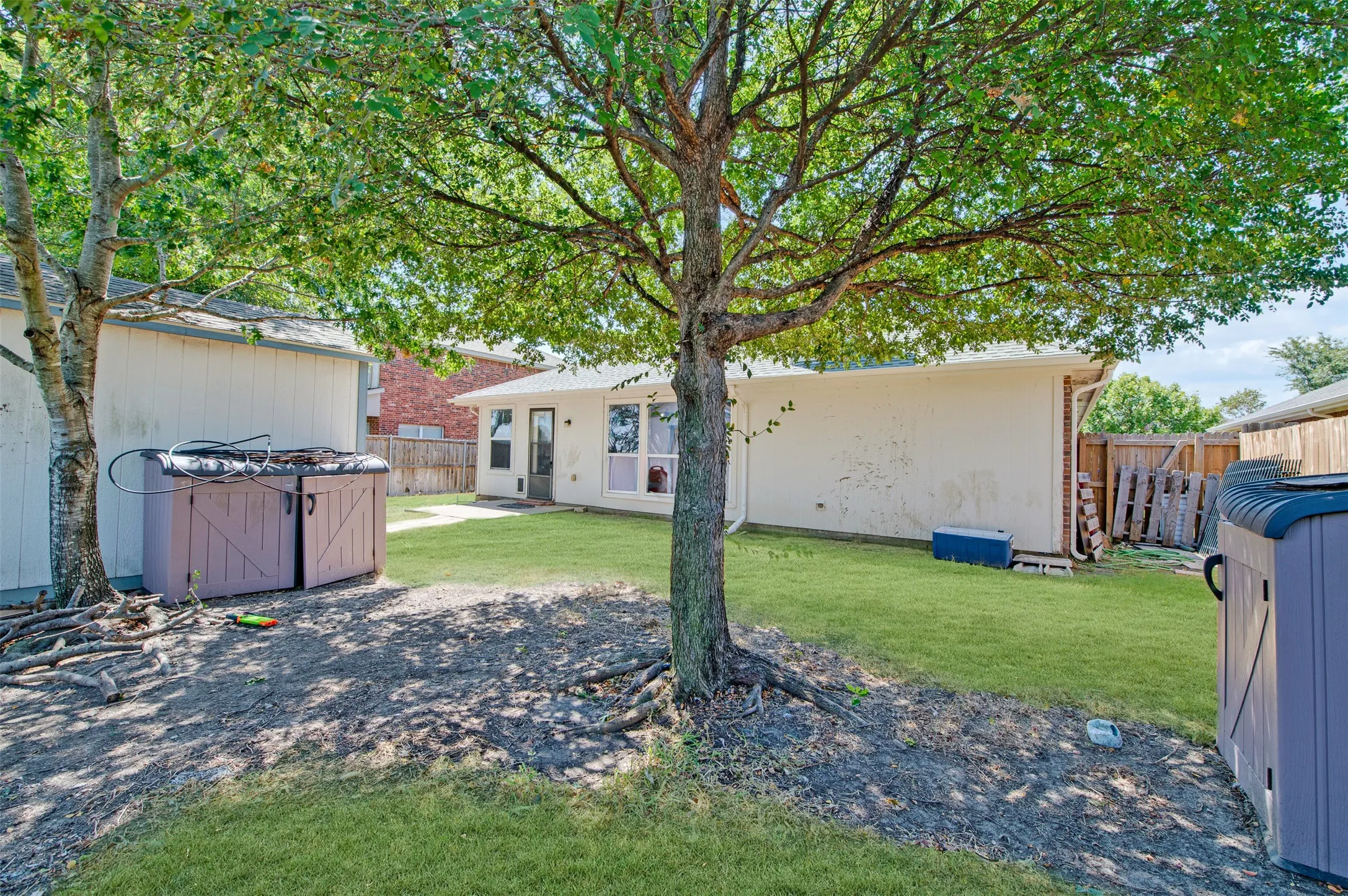 Another view of the backyard