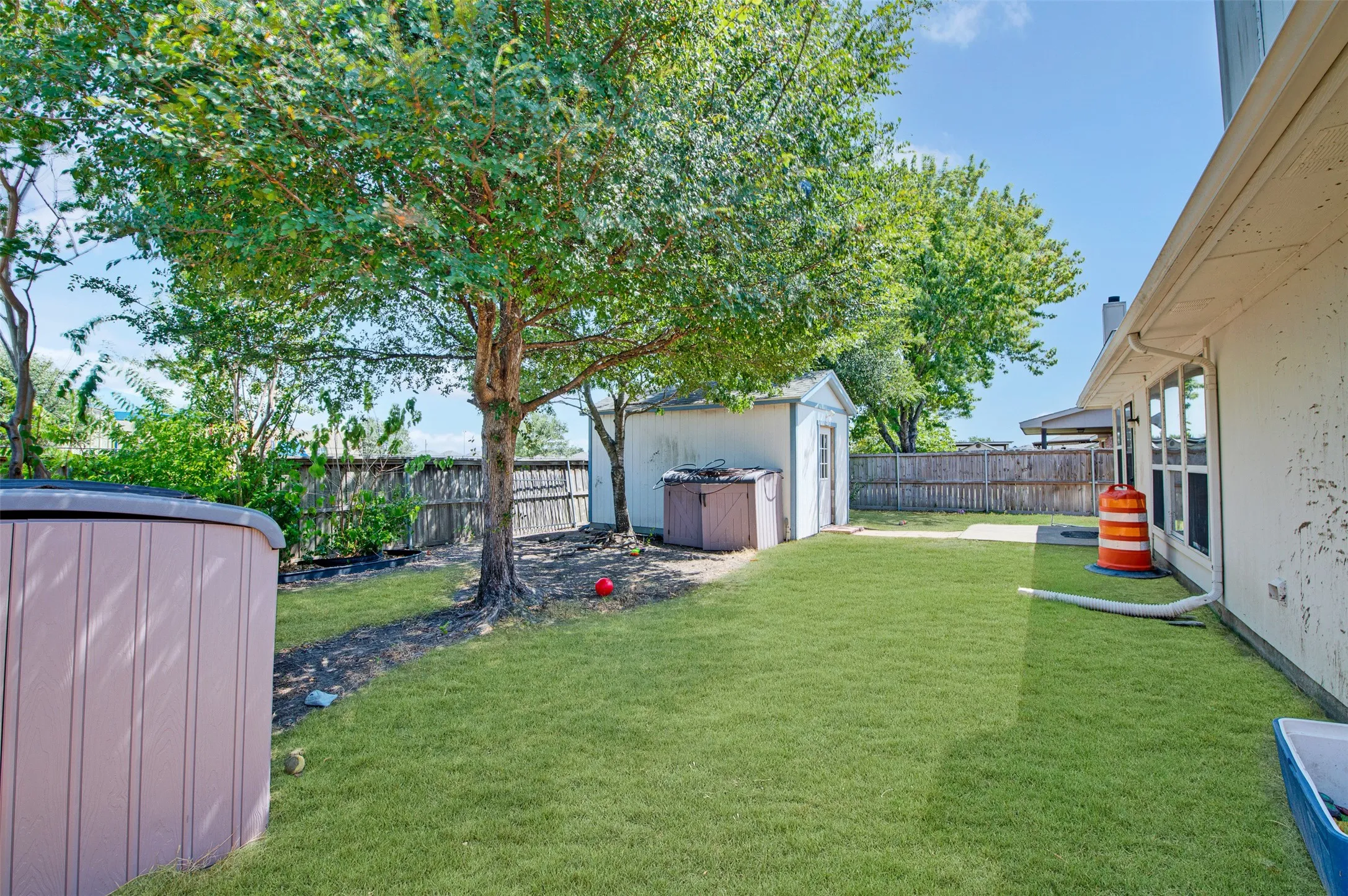 Another view of the backyard