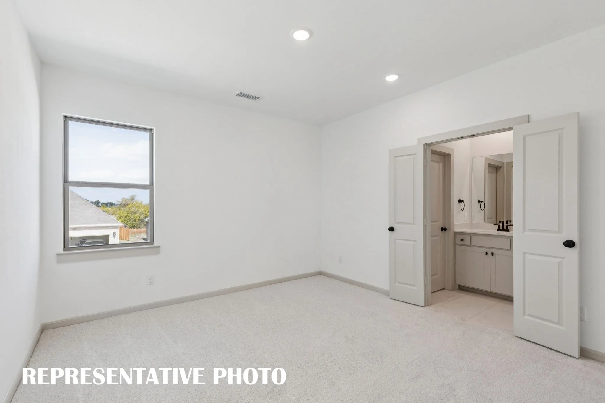 You'll find nicely sized secondary bedrooms in our Marcel plan.  REPRESENTATIVE PHOTO