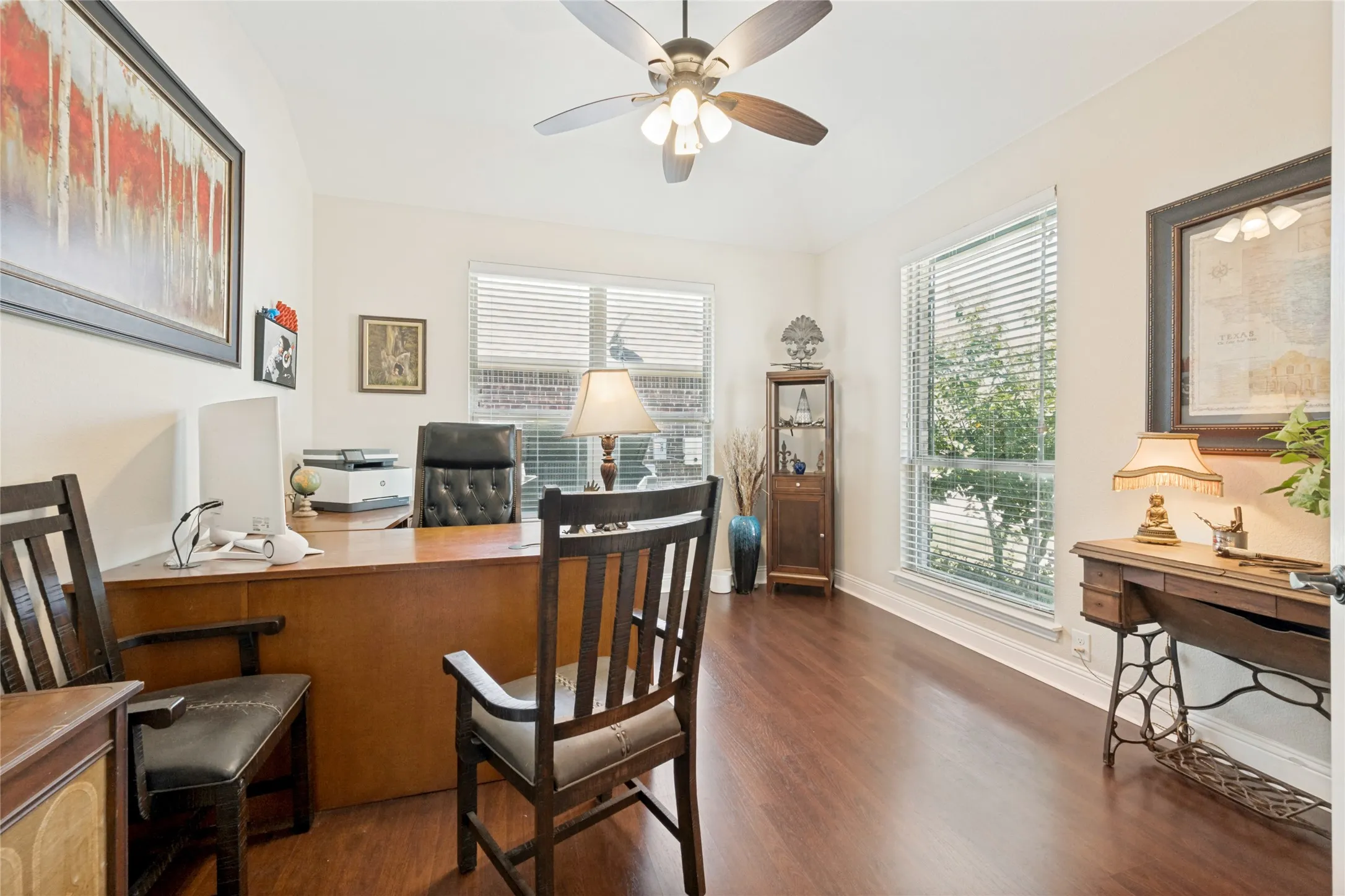 Light and airy office in the front of the home