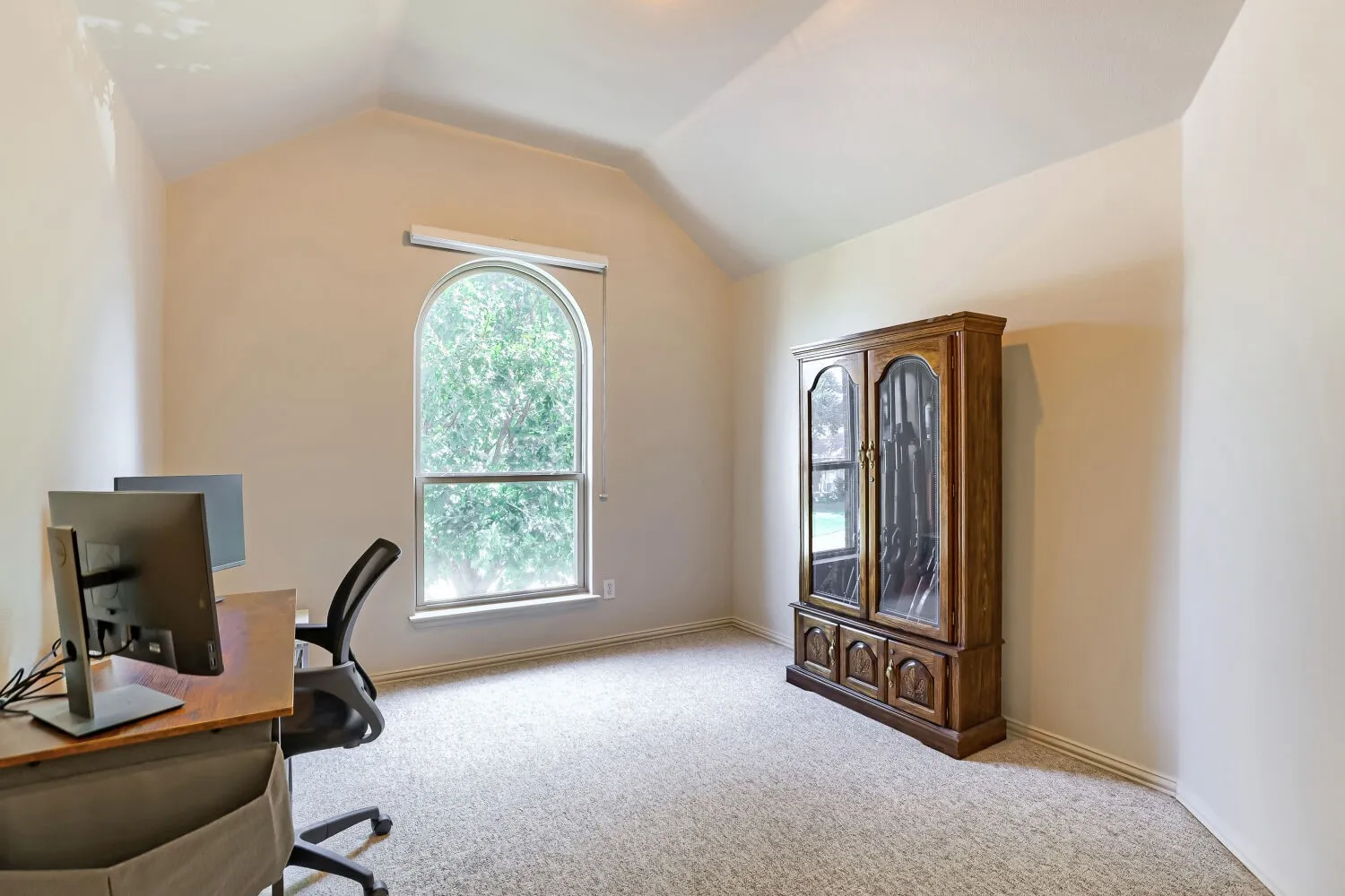 Unique Bedroom with walk-in closet.