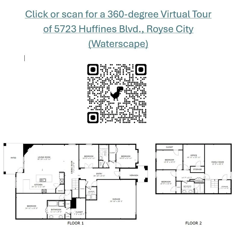 Scan QR to access the 360 degree tour.