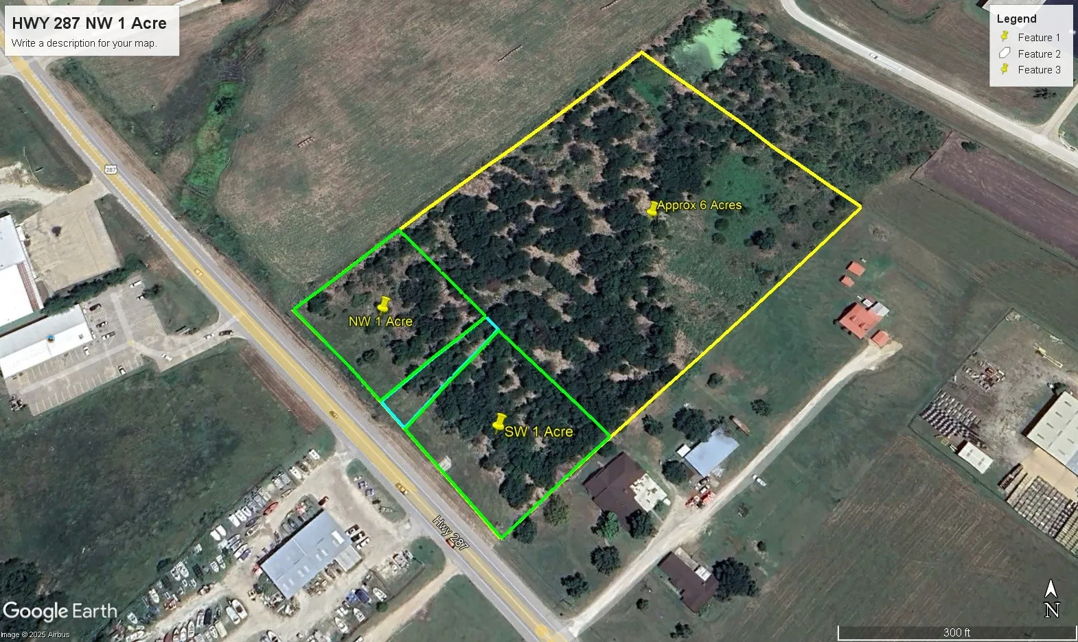 Plat Map. Illustrating the property boundaries and acreage designations