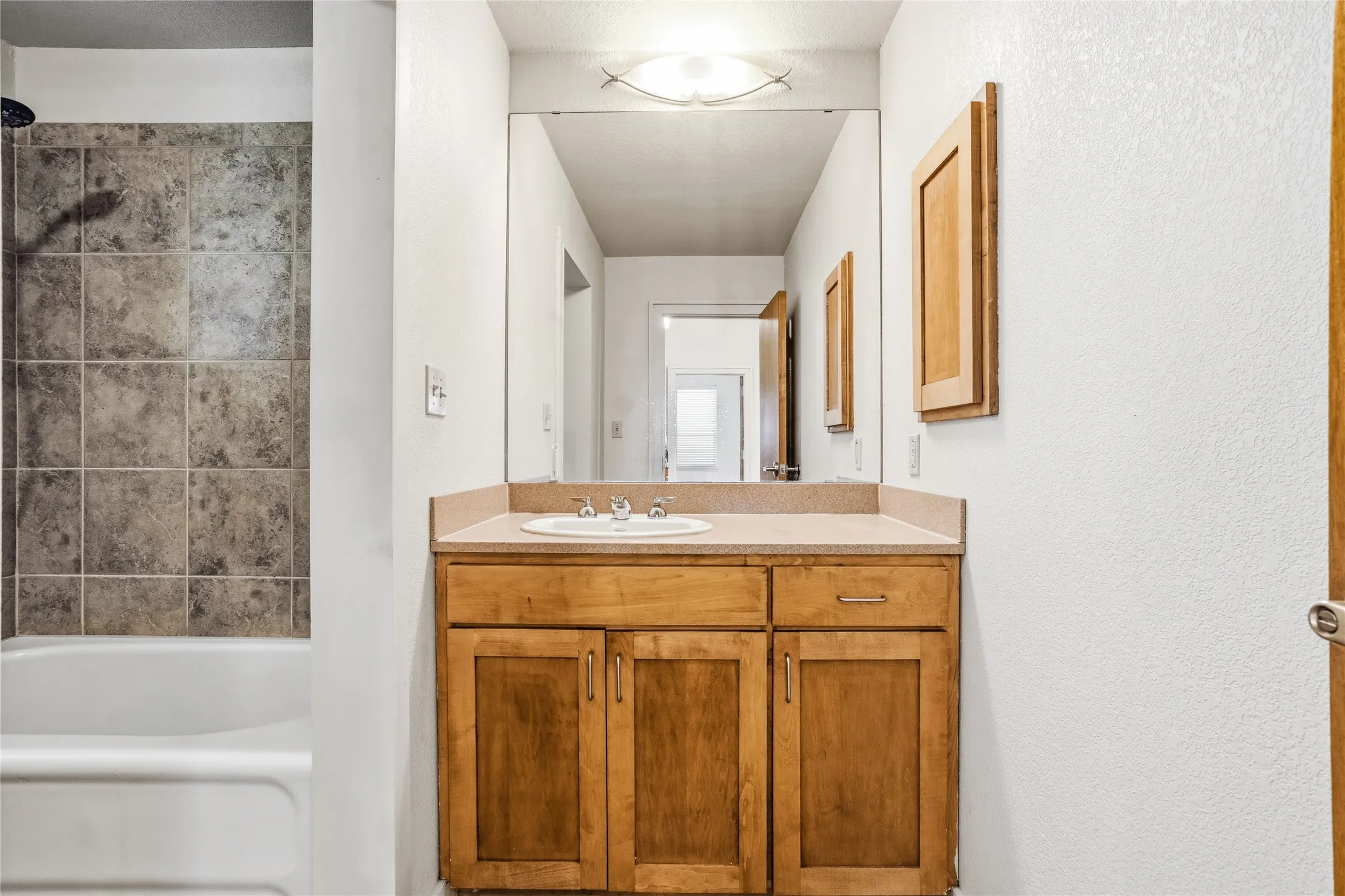 Entering bathroom