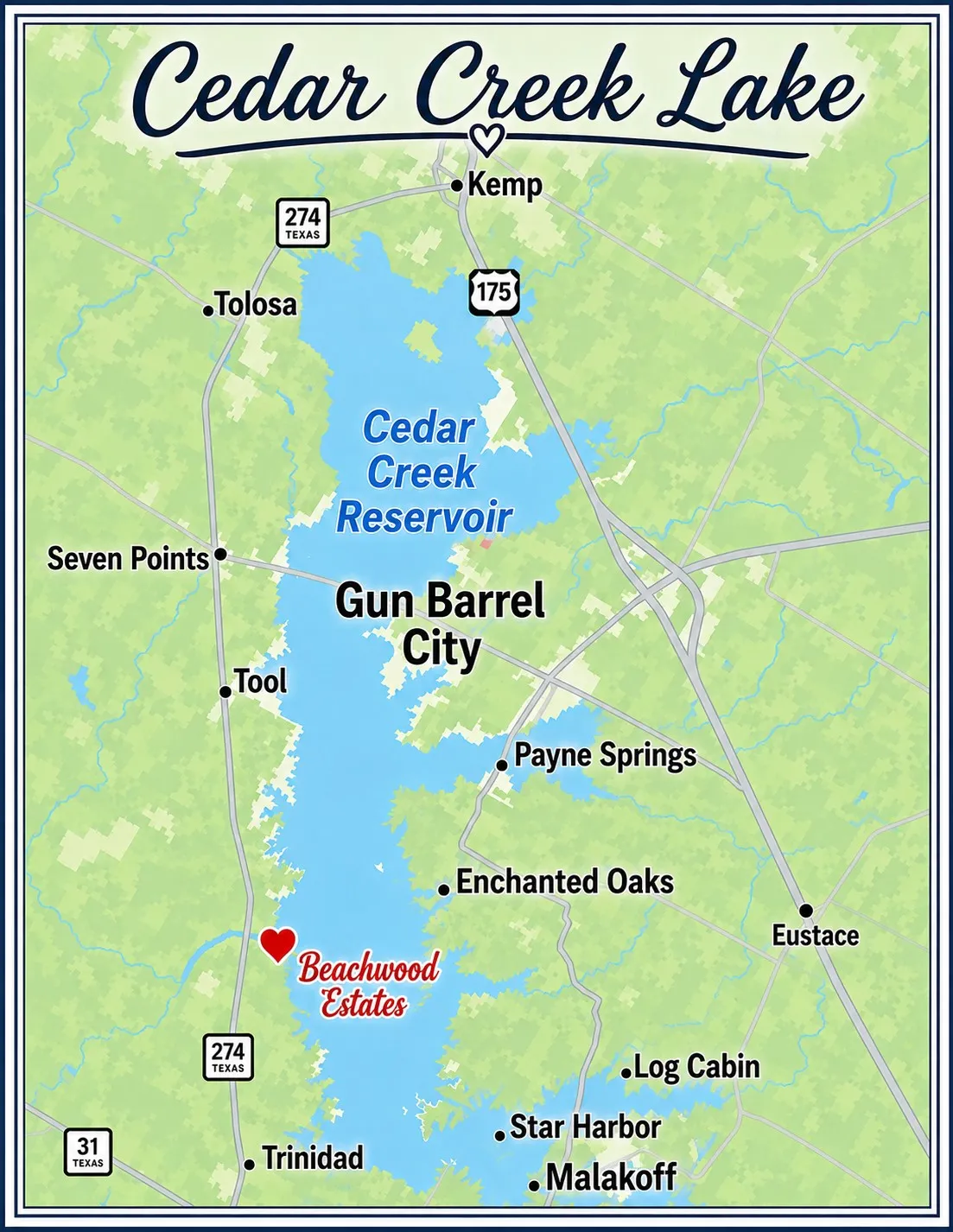 Neighborhood on Lake Paradise