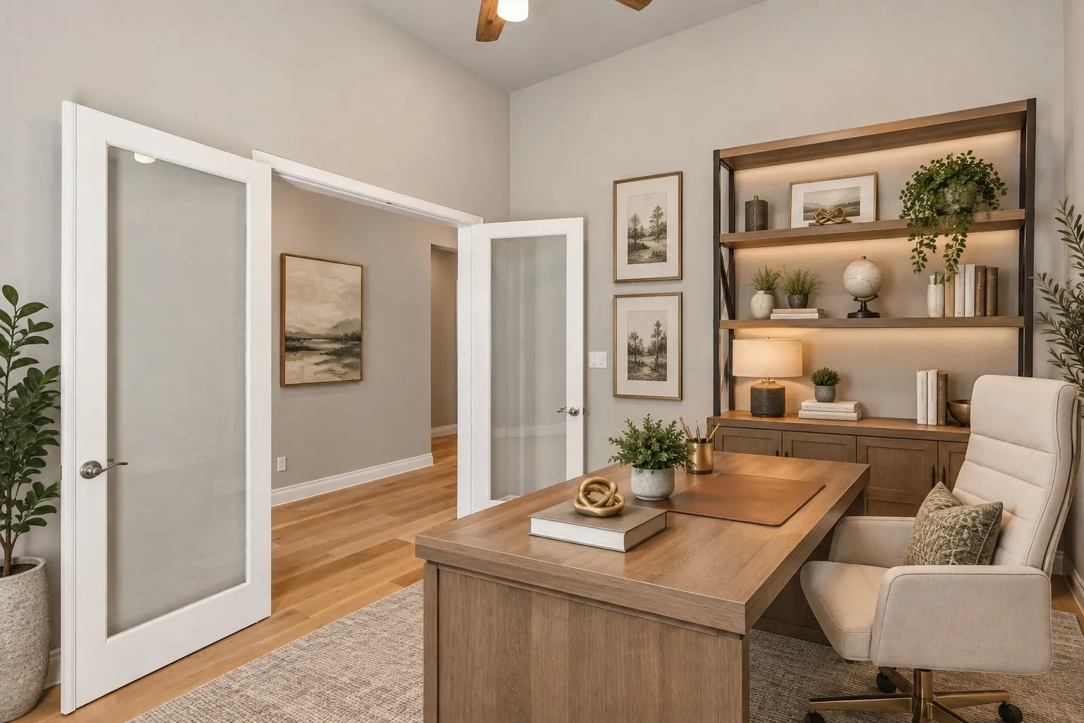 Virtually staged office