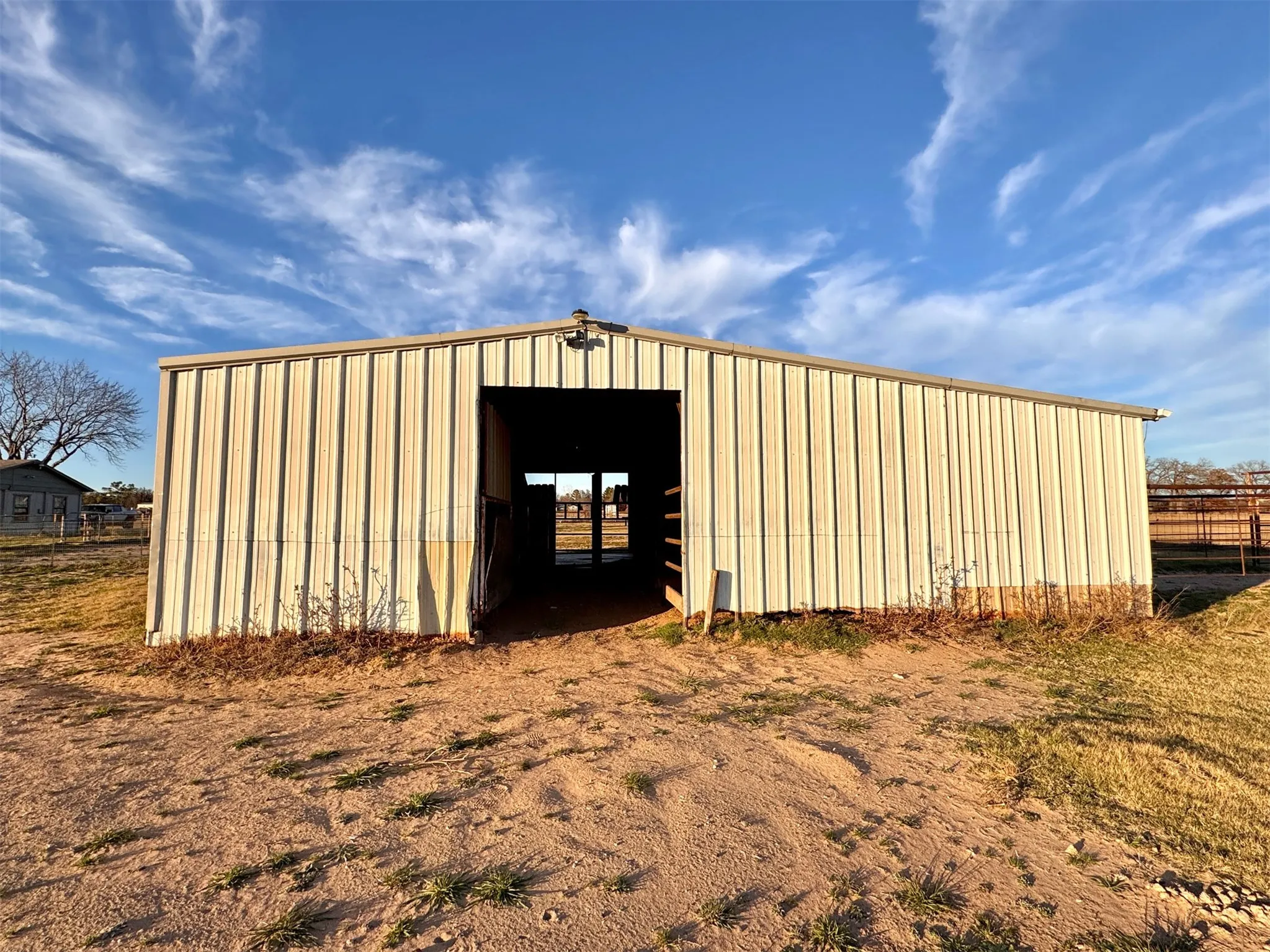 back of barn