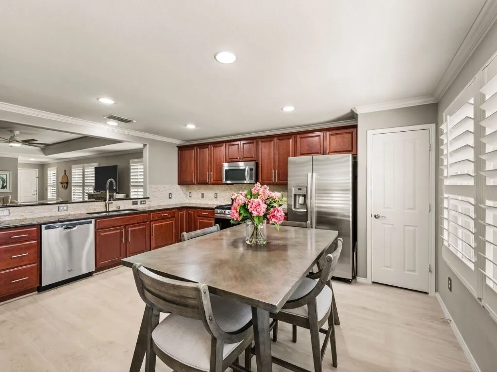 Luxury wood vinyl in kitchen