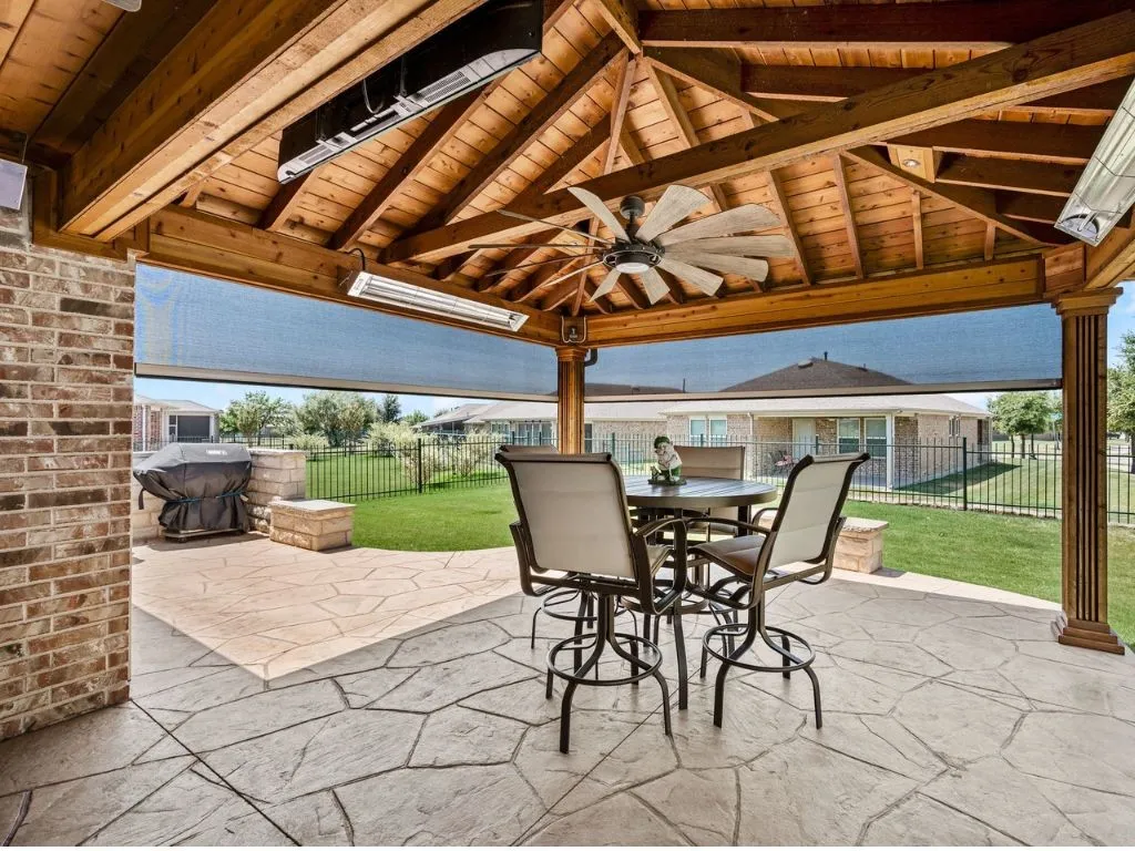 Extended covered patio