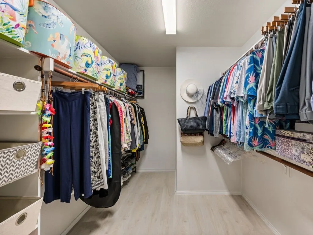 Spacious walk-in closet