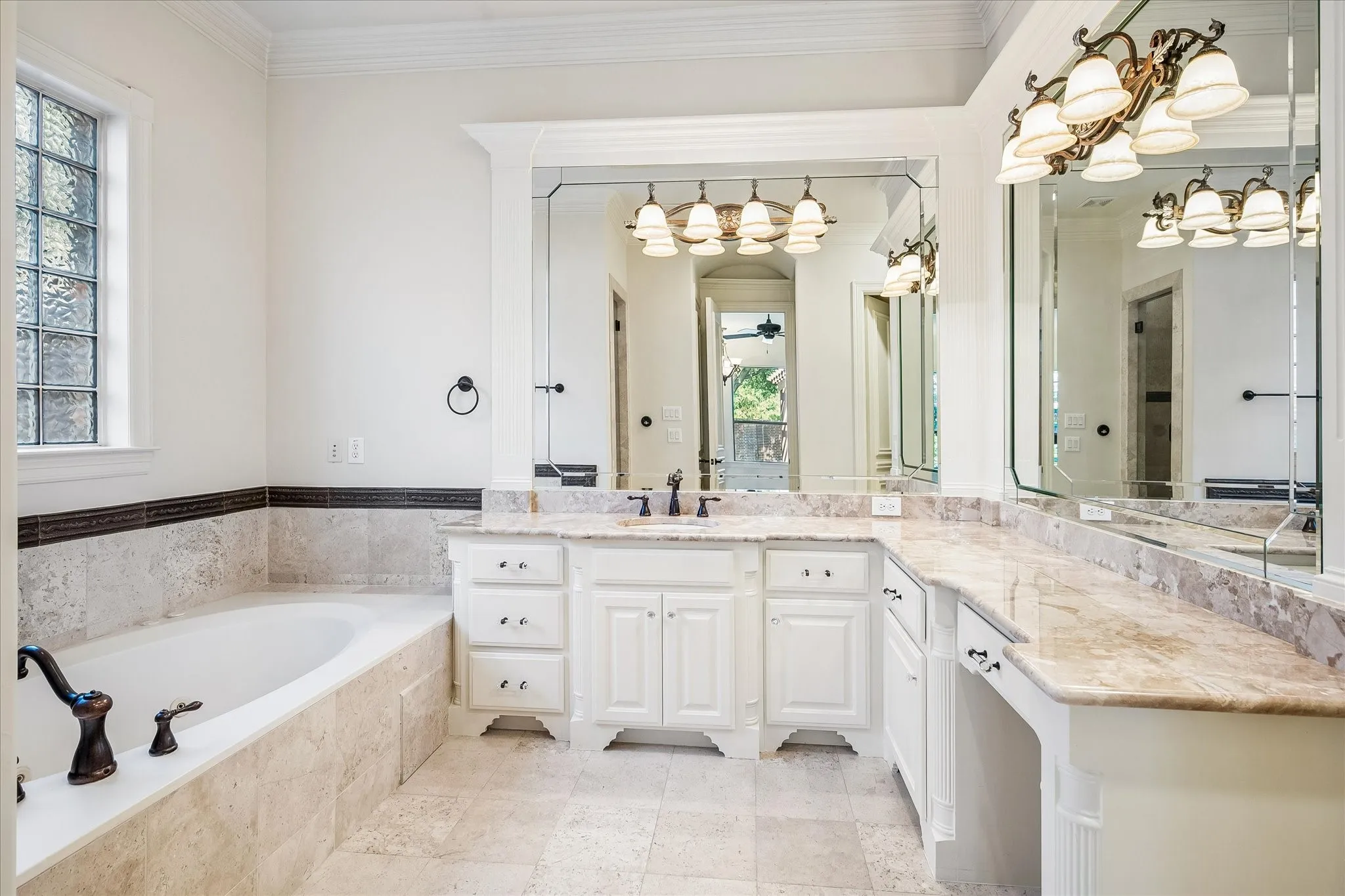 Primary bath is your own personal spa