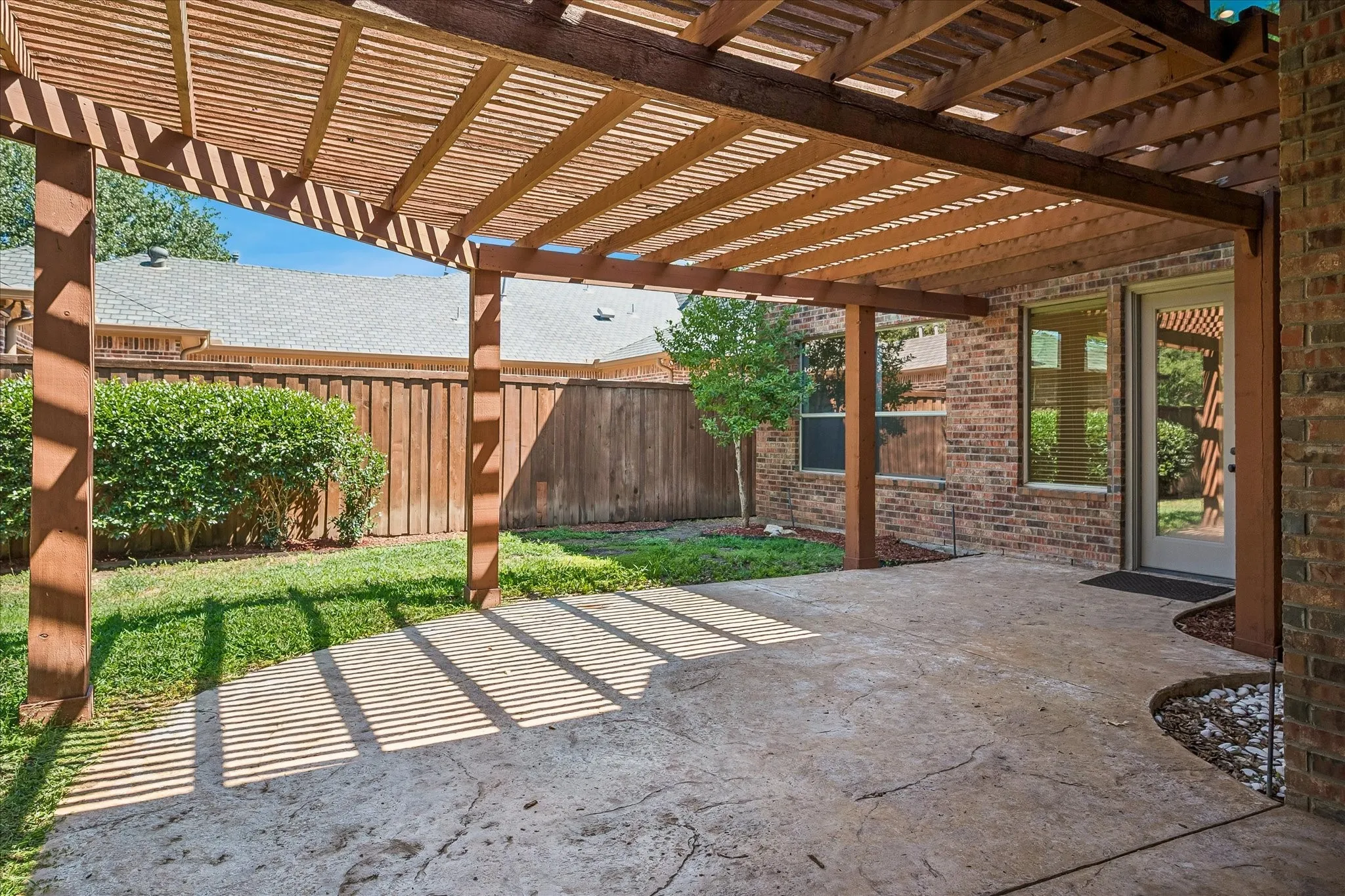 Covered Patio and Pergola is private and great for relaxing and entertaining