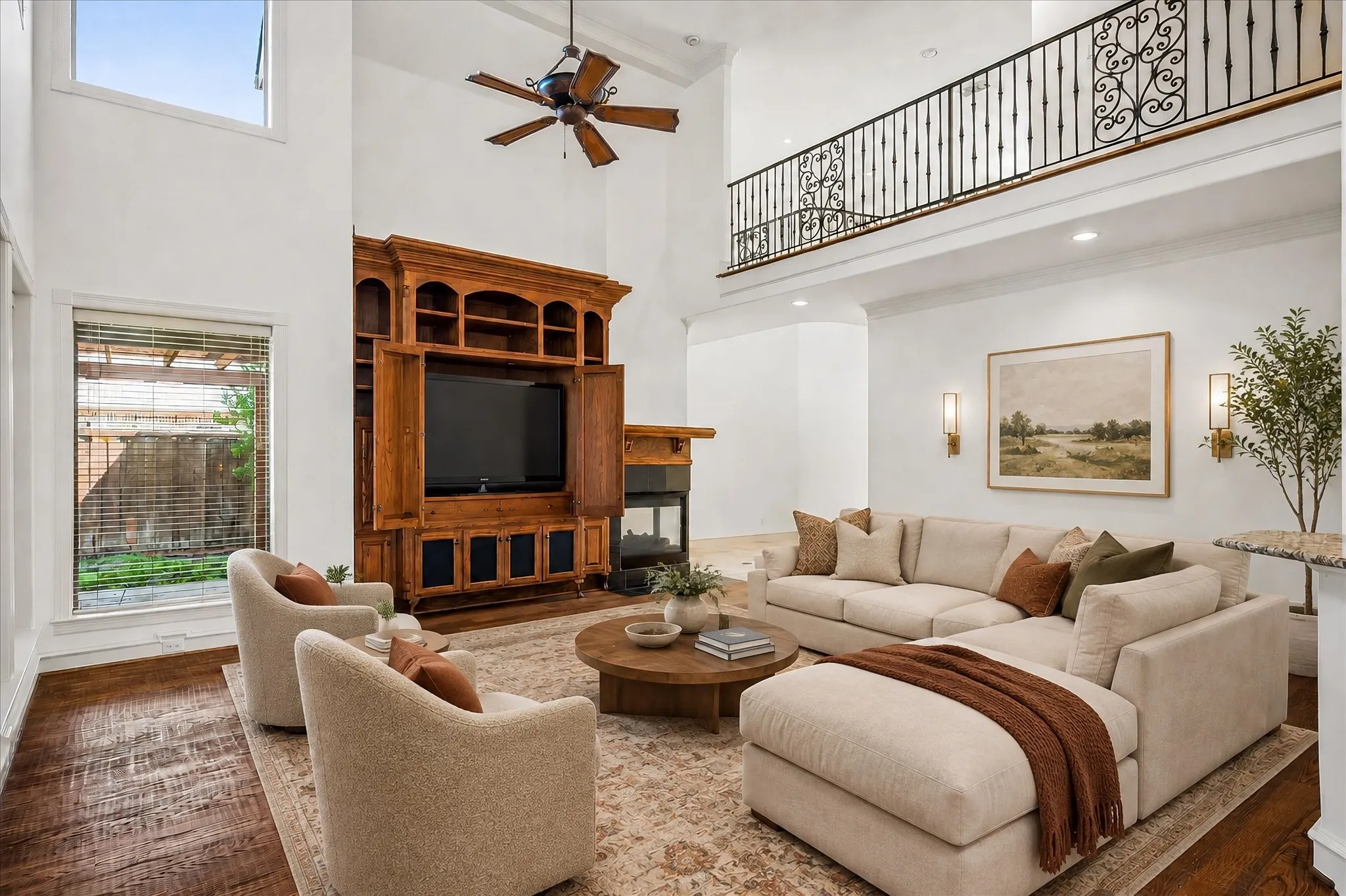 Living Room is virtually staged