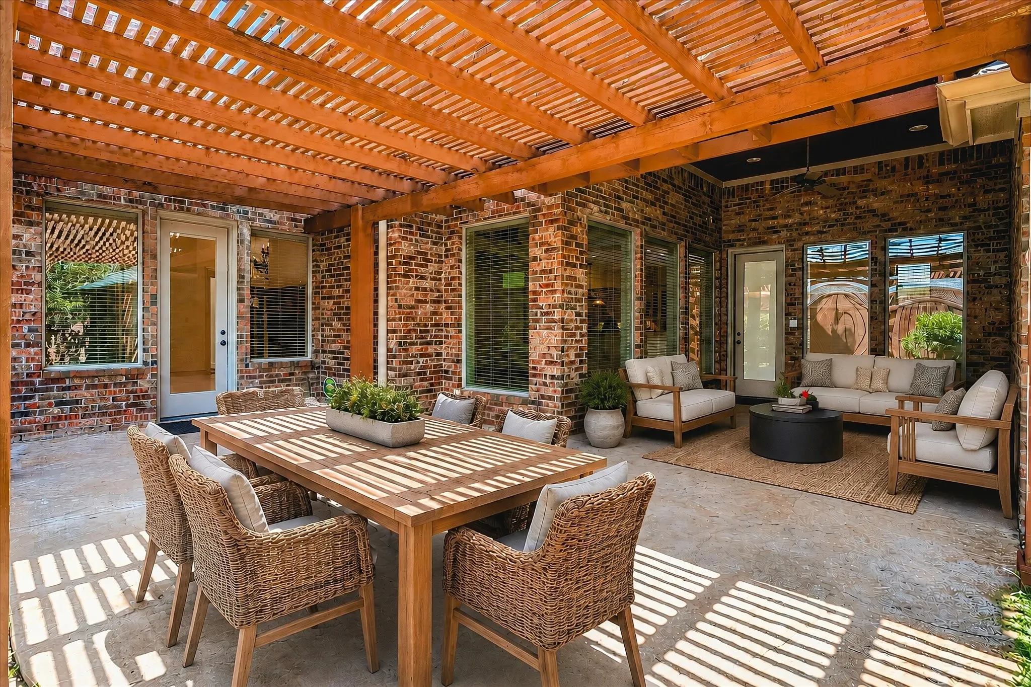 Virtually staged patio