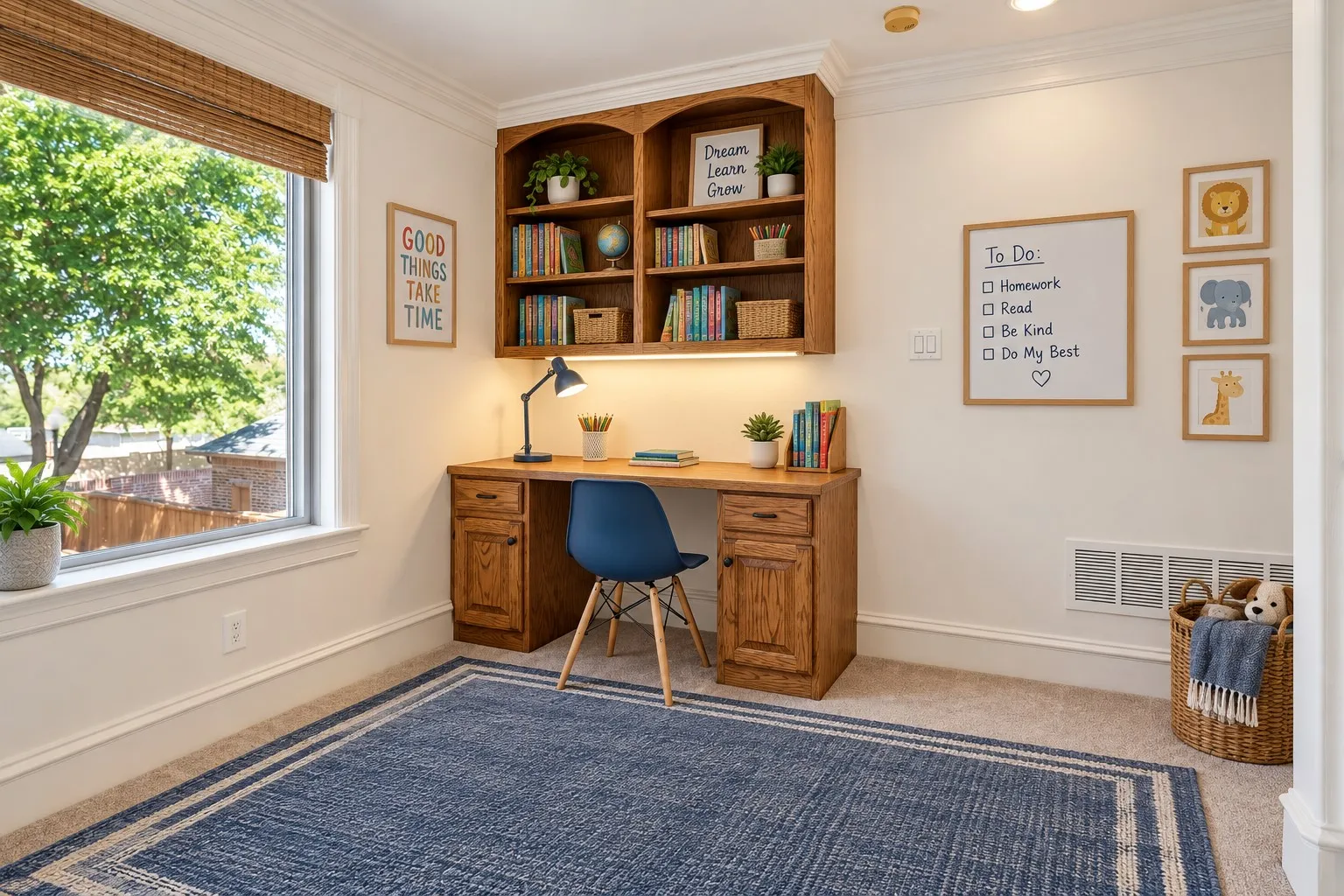Second floor loft or study area