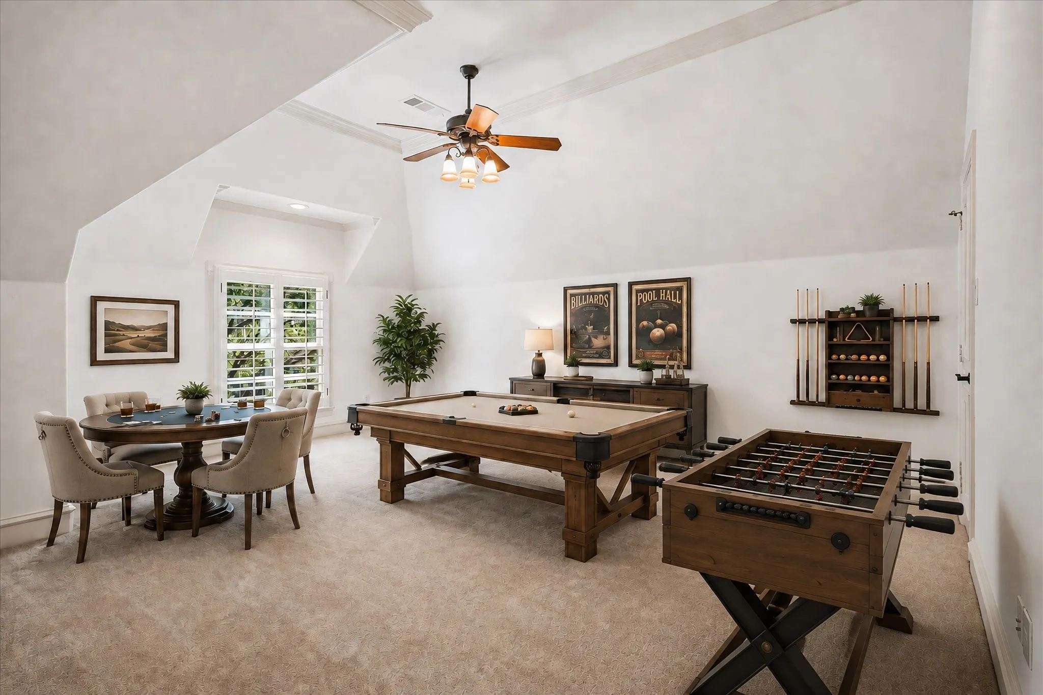Virtually staged Game Room