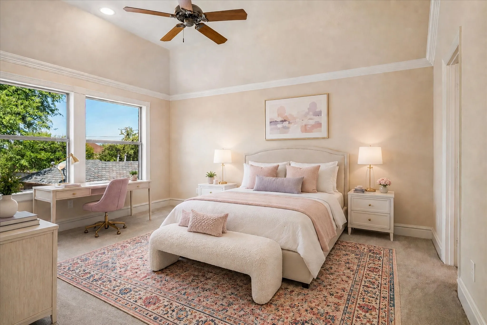 Virtually staged third bedroom