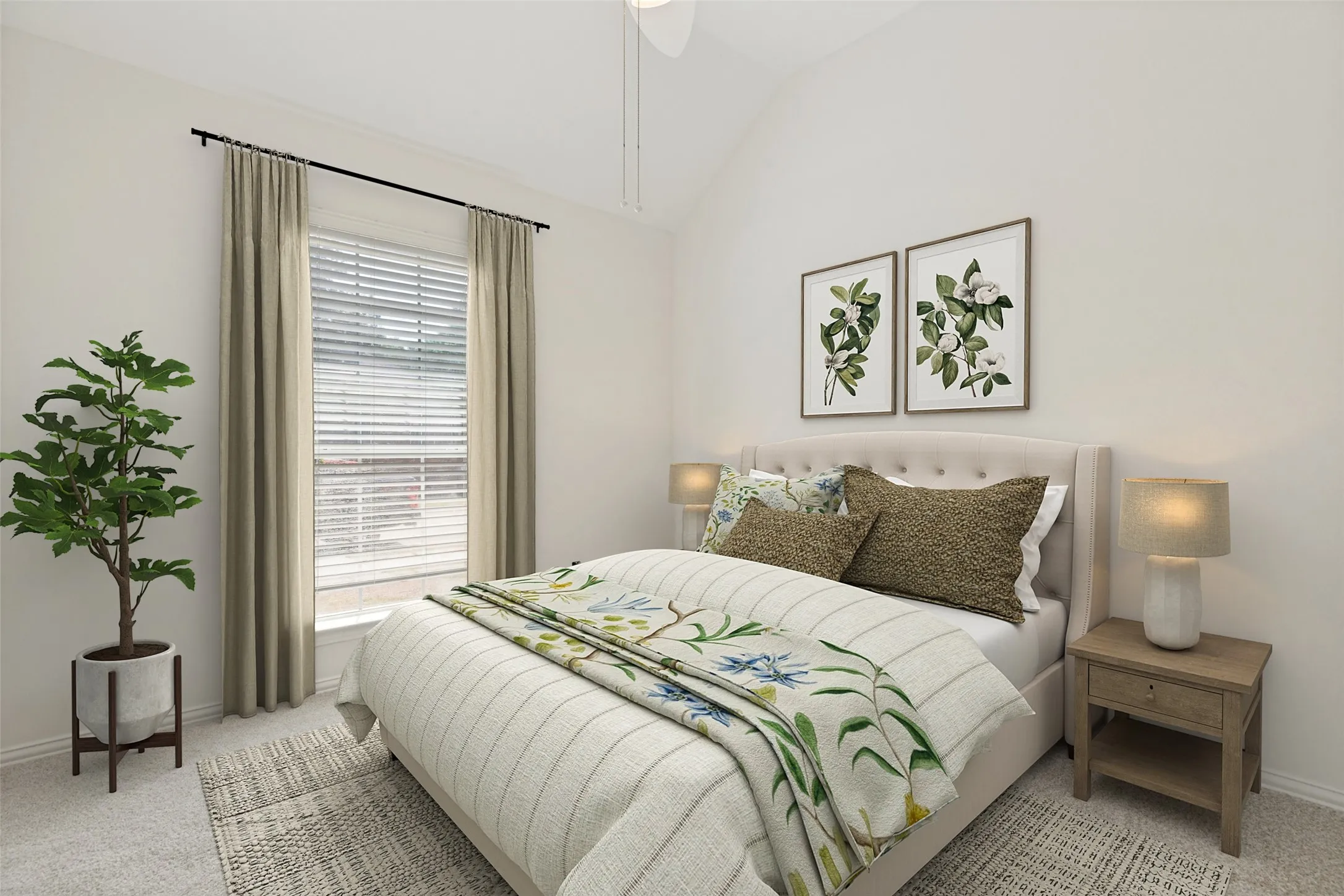 Virtually Staged 3rd Bedroom