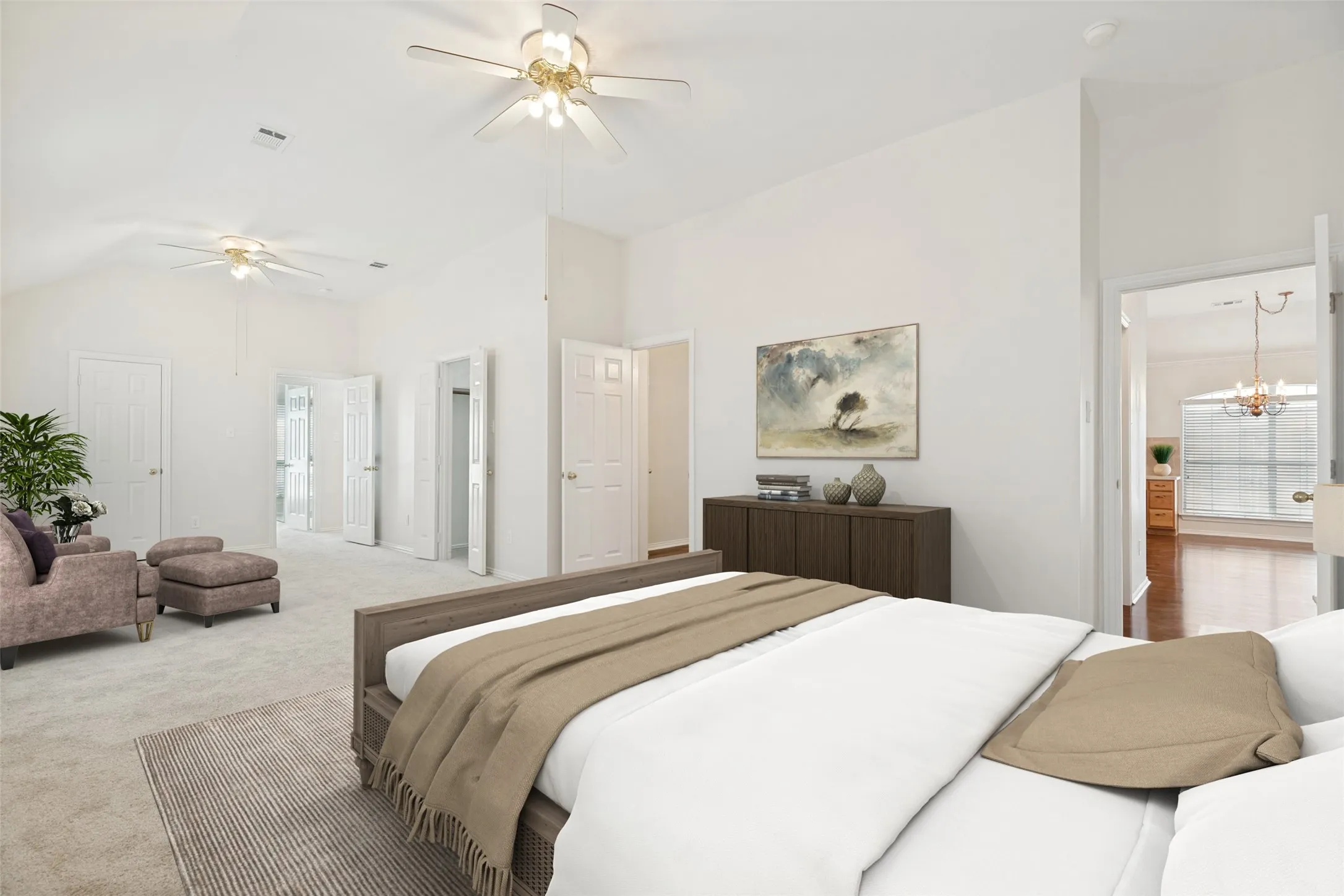 Virtually Staged Primary Bedroom