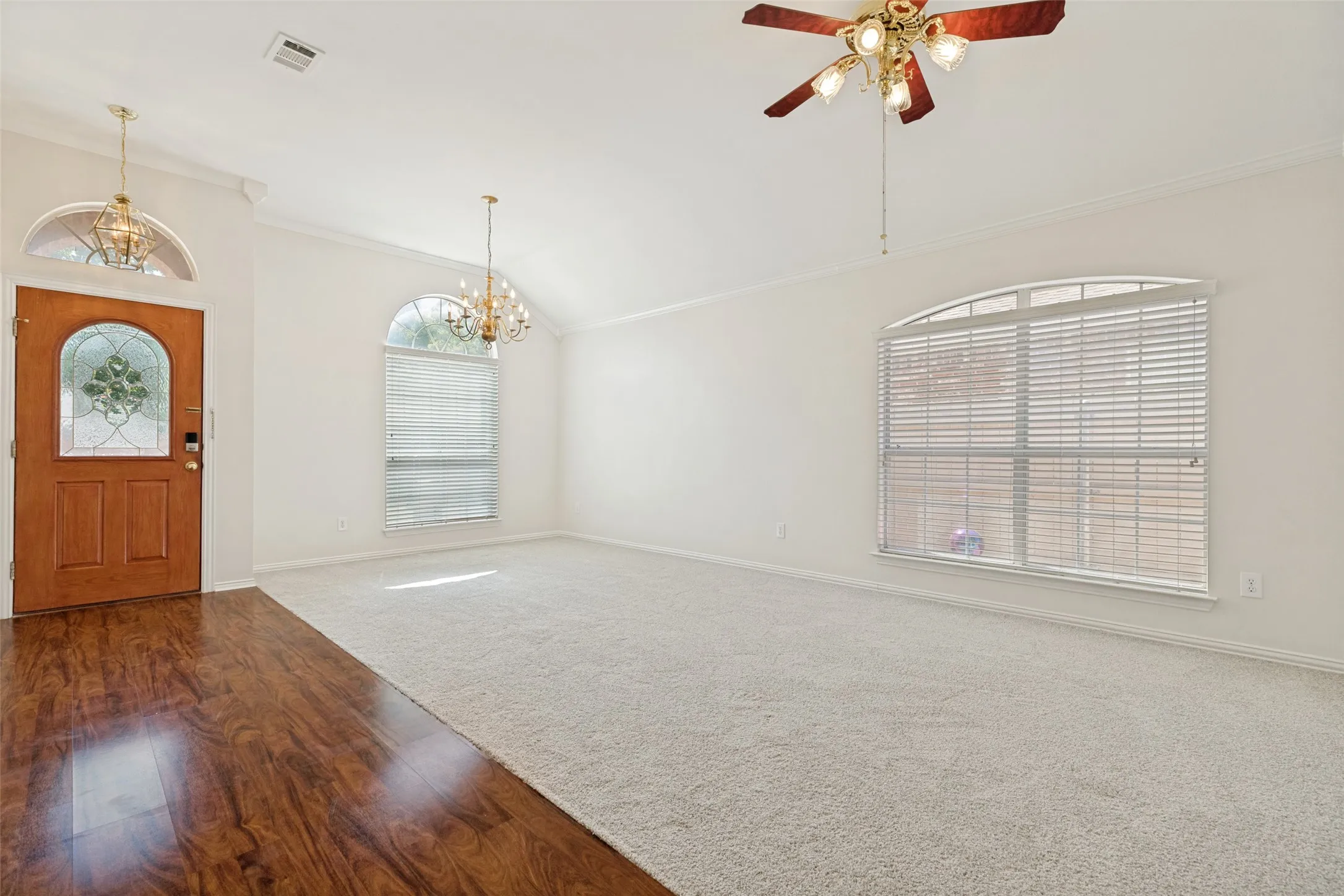 Dining Room and Living Room with New Carpet