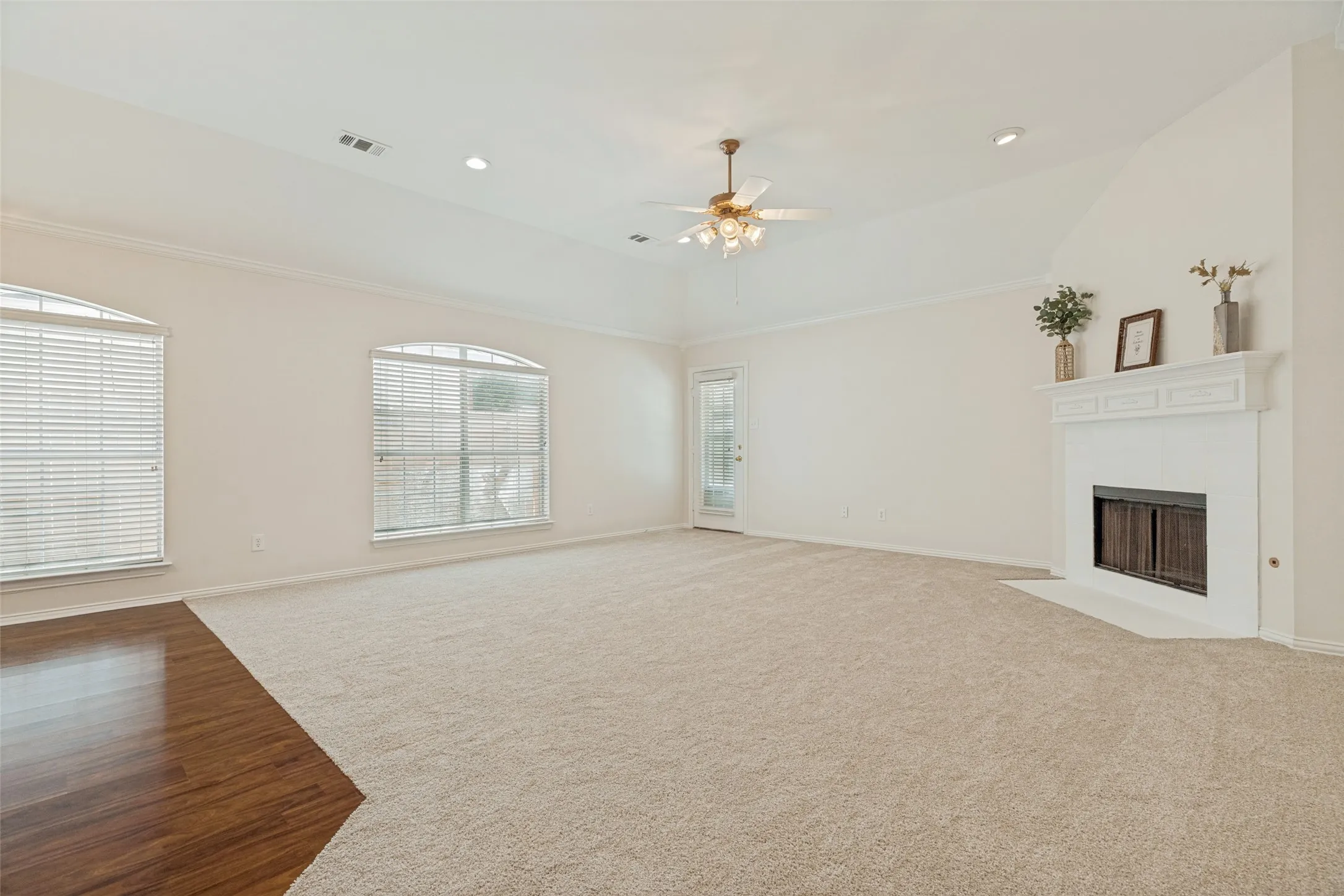 Family Room with New Carpet