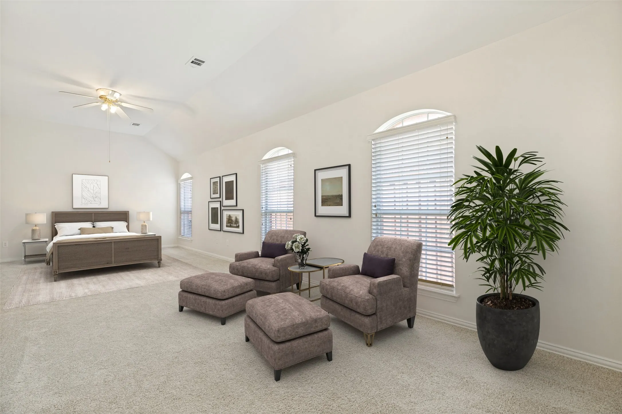 Virtually Staged Primary Bedroom