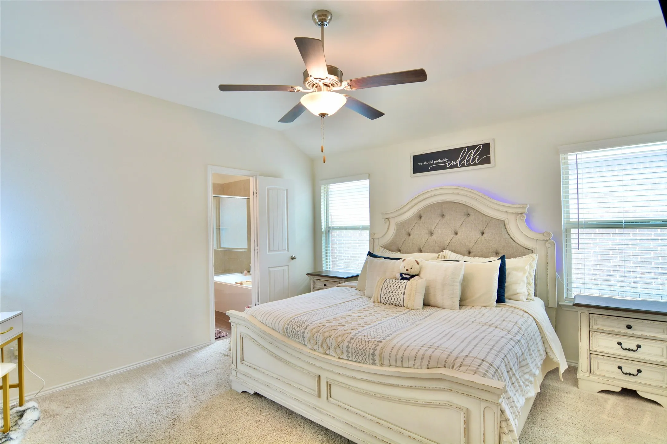 Primary bedroom with ensuite bathroom