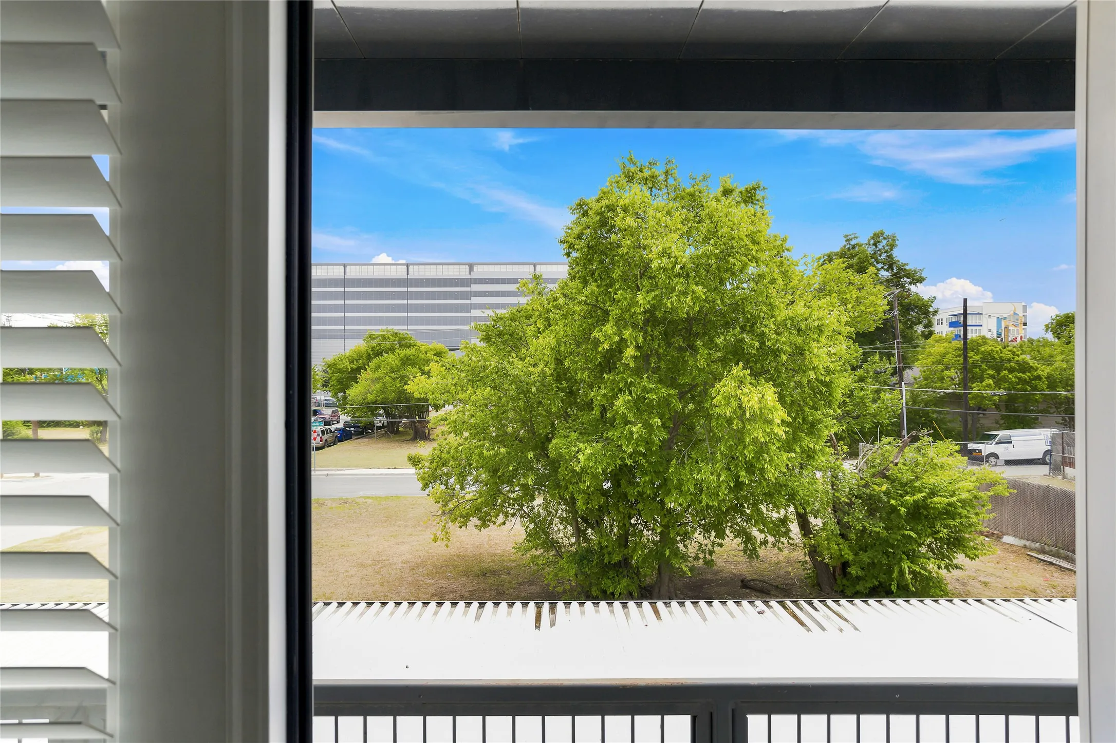 Looking out from balcony