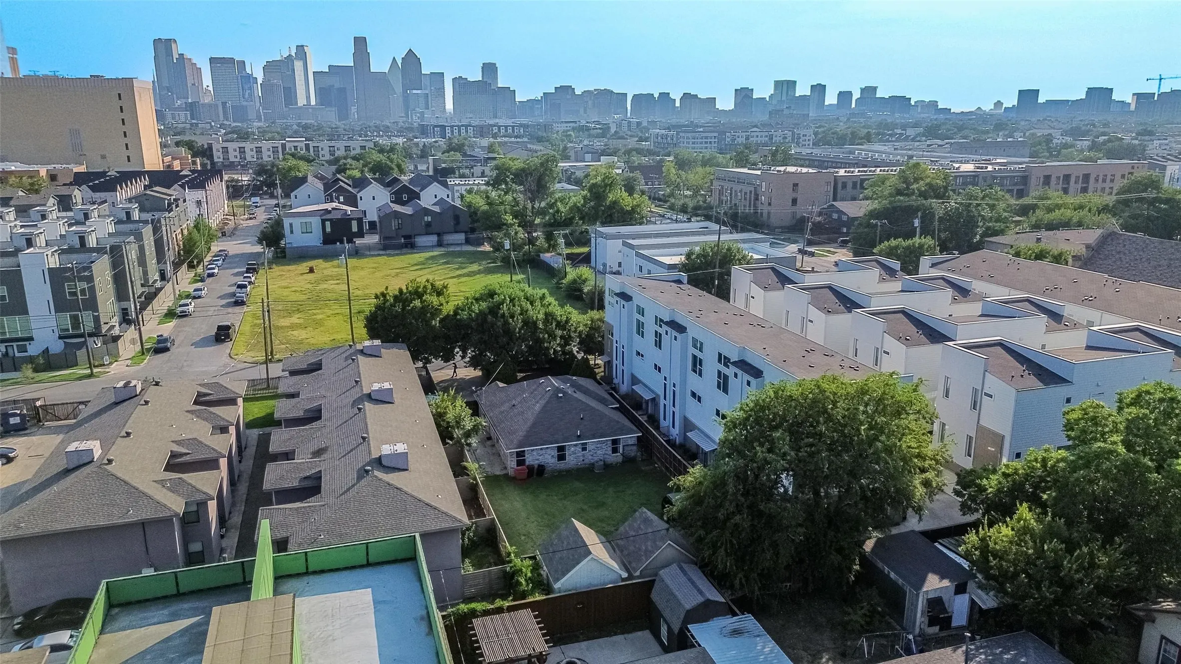 Aerial view of city skyline