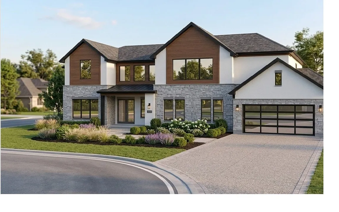 Proposed side view of house